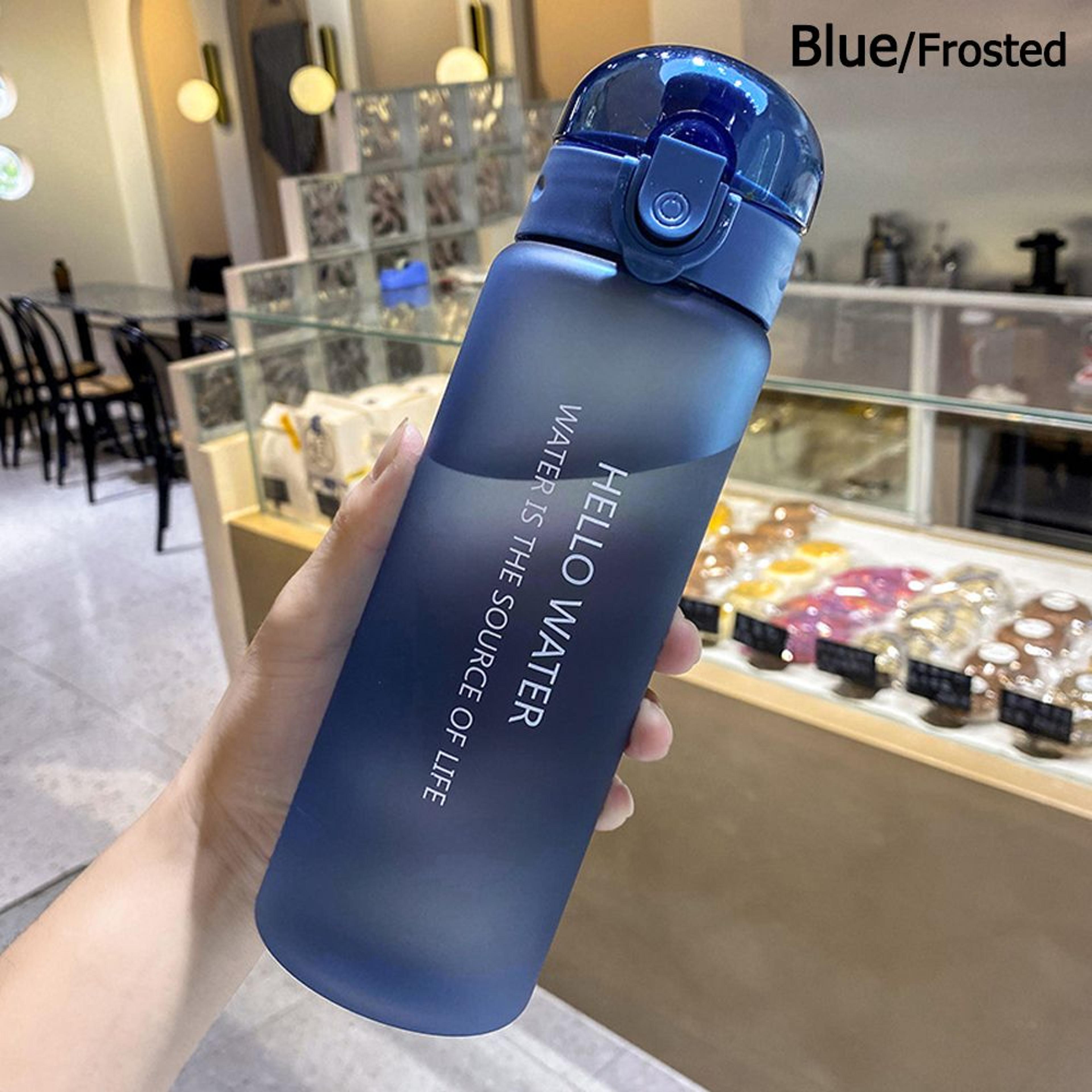 Leakproof Sports Water Bottle Transparent Drinking Bottle Portable Frosted Gym Travel Bottle 13