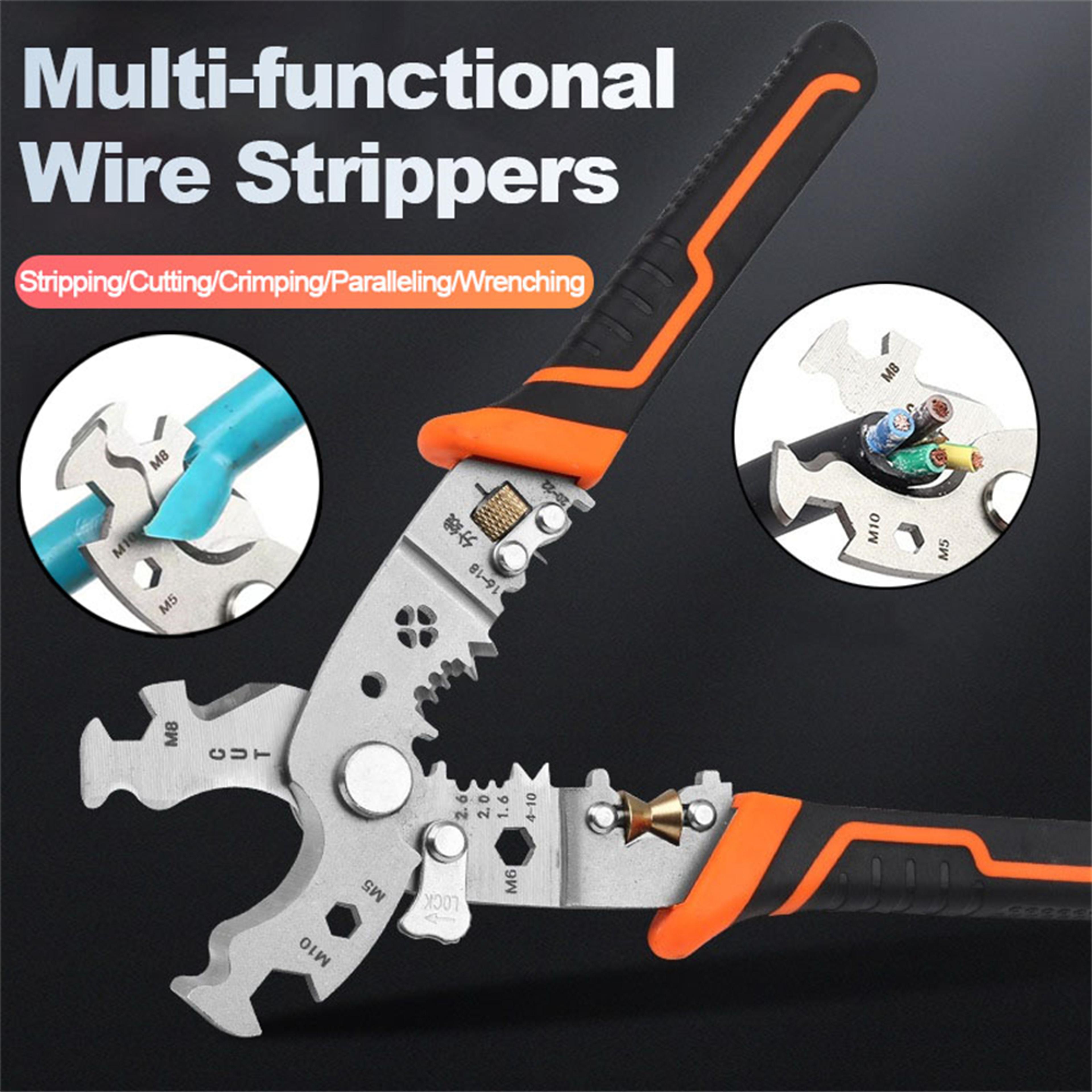 adjustable electrical wire stripping pliers terminal hand tool
