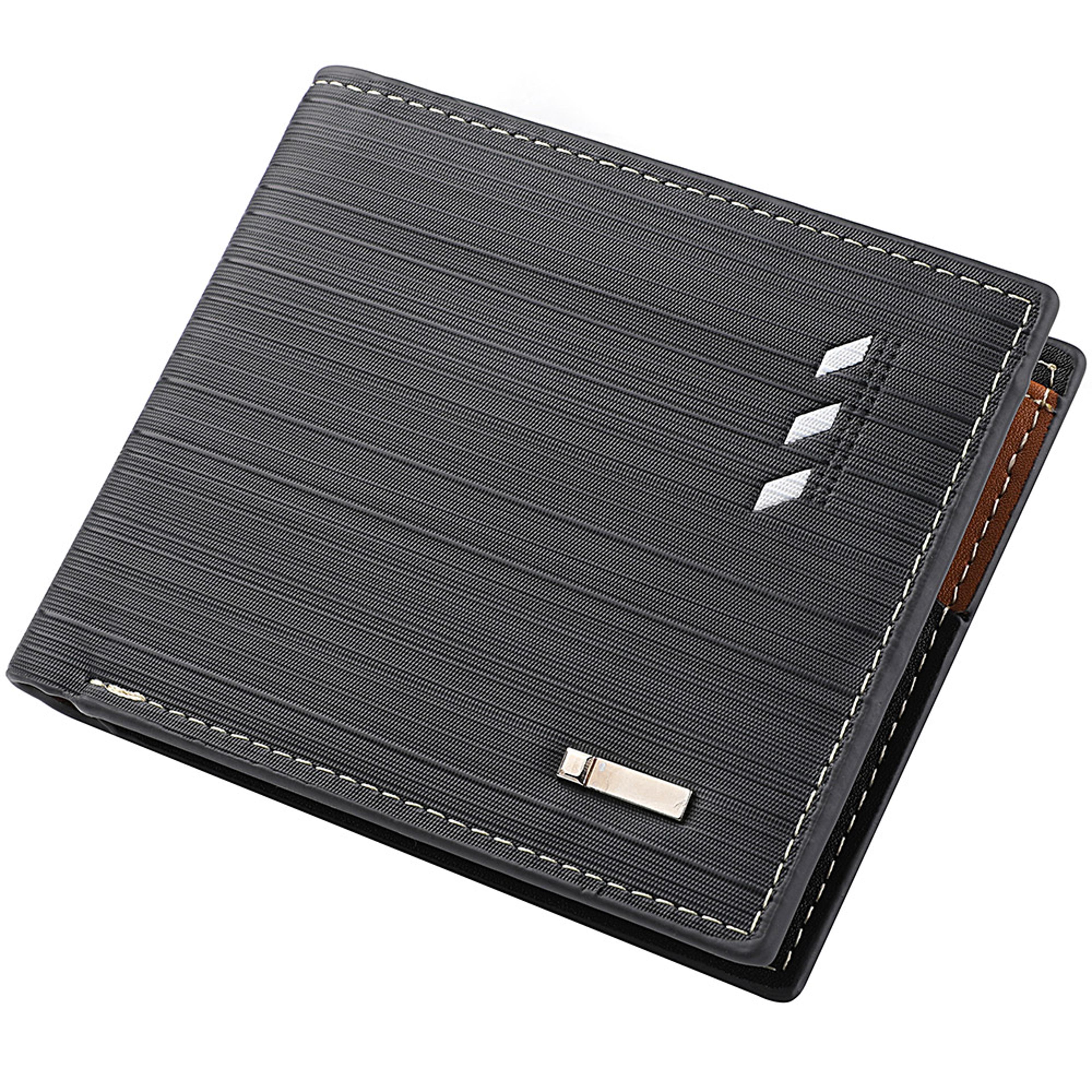 Mens Wallet Casual Wallet For Men Multislot Credit Card Holder Short PU Leather Wallet 1