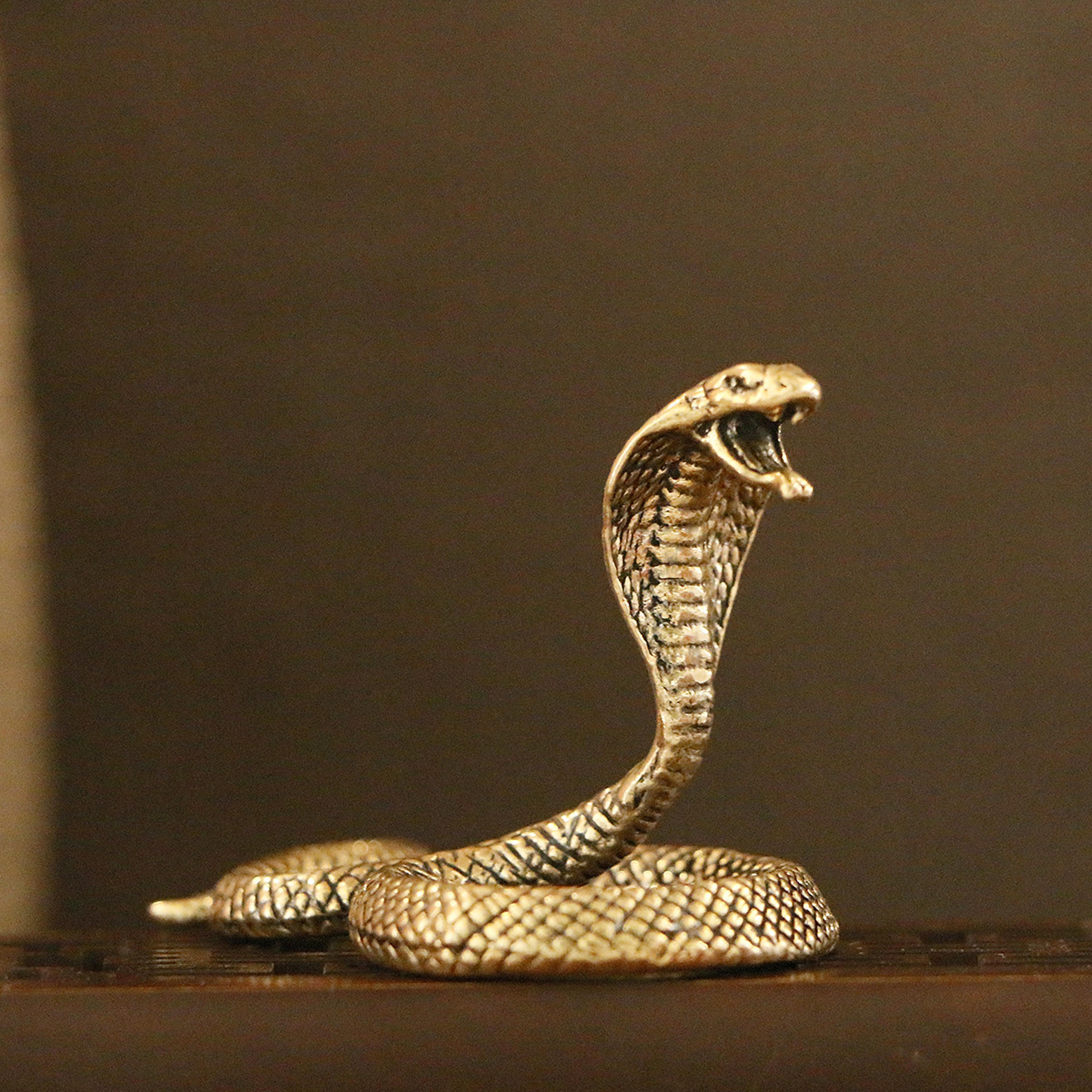 Miniature Copper Brass Snake Statue Antique Bronze Decor Figurines Pure Copper Desktop Ornament For 5