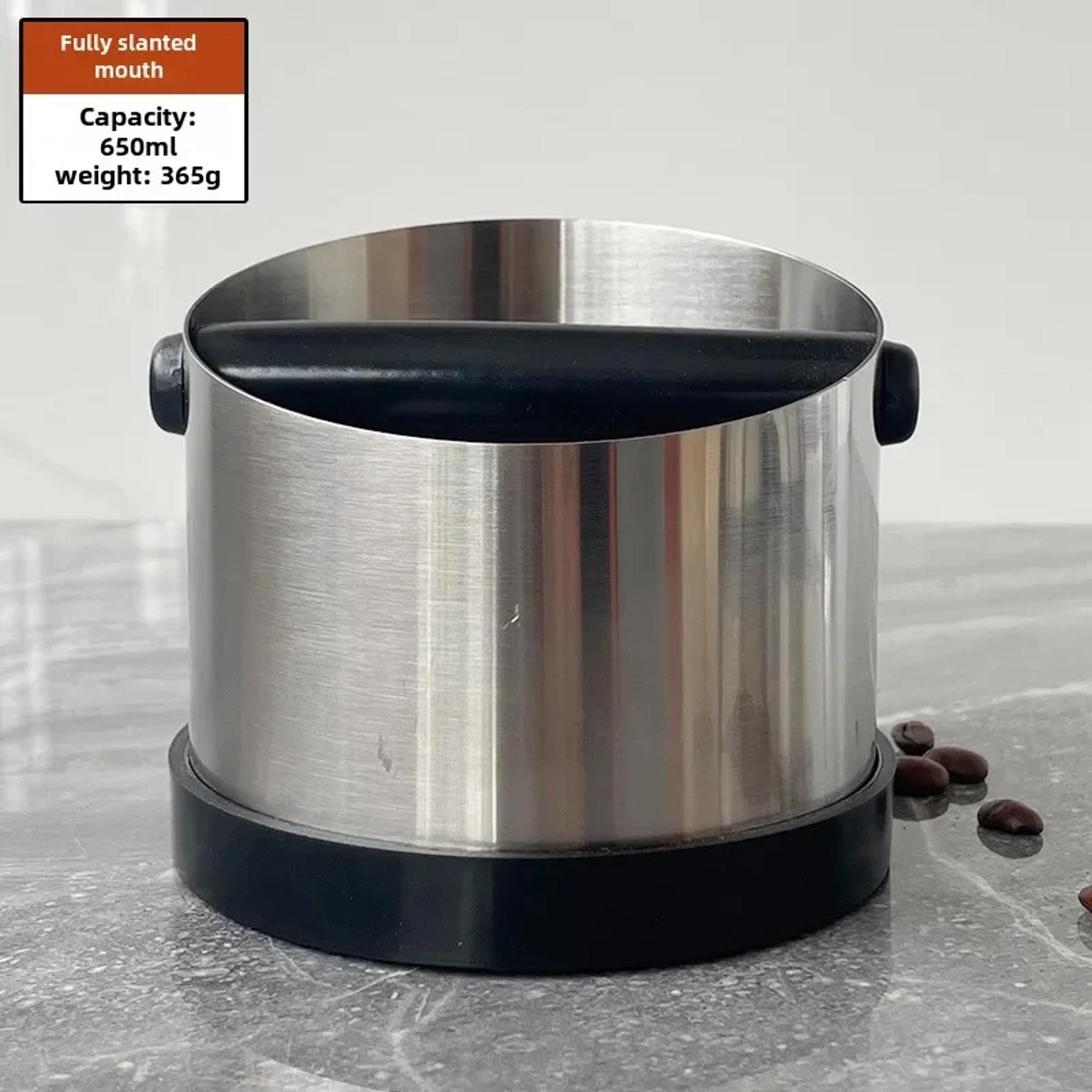 Espresso Coffee Knock Box With NonSlip Rubber Ring Durable Stainless Steel Ground Bin For Effortles 5