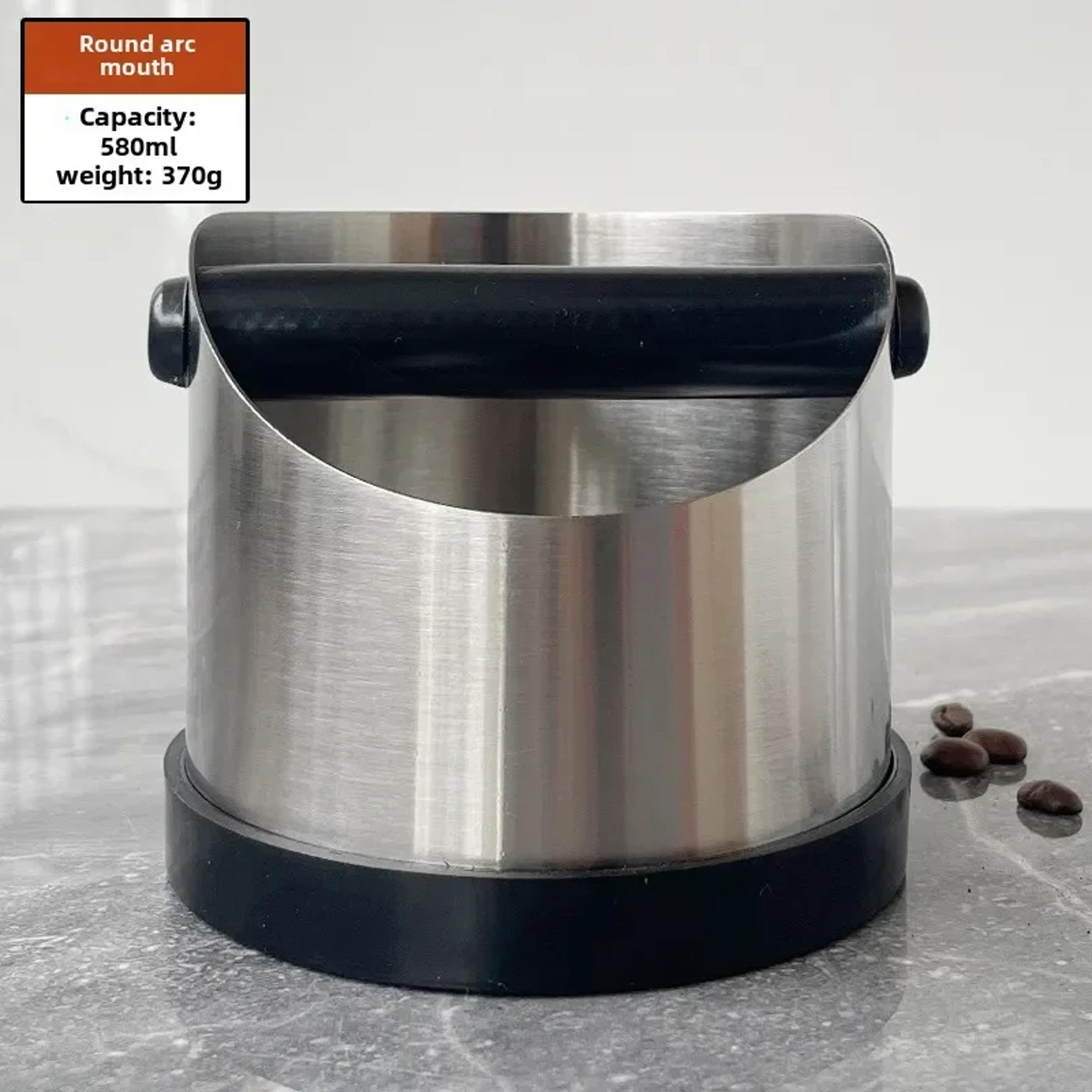 Espresso Coffee Knock Box With NonSlip Rubber Ring Durable Stainless Steel Ground Bin For Effortles 6