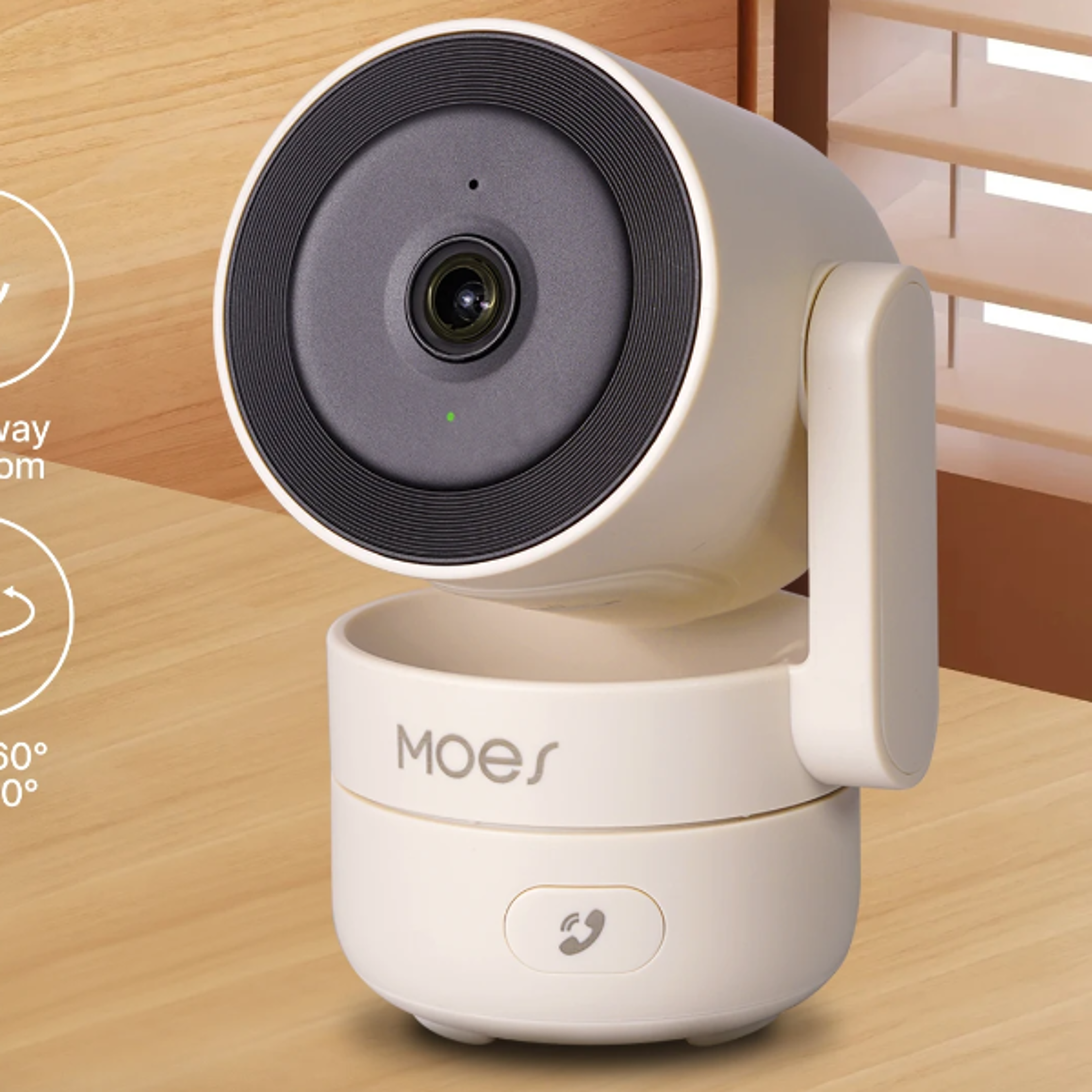 wifi indoor pan/tilt smart security camera, motion & sound detection, infrared night vision, panoramic patrol