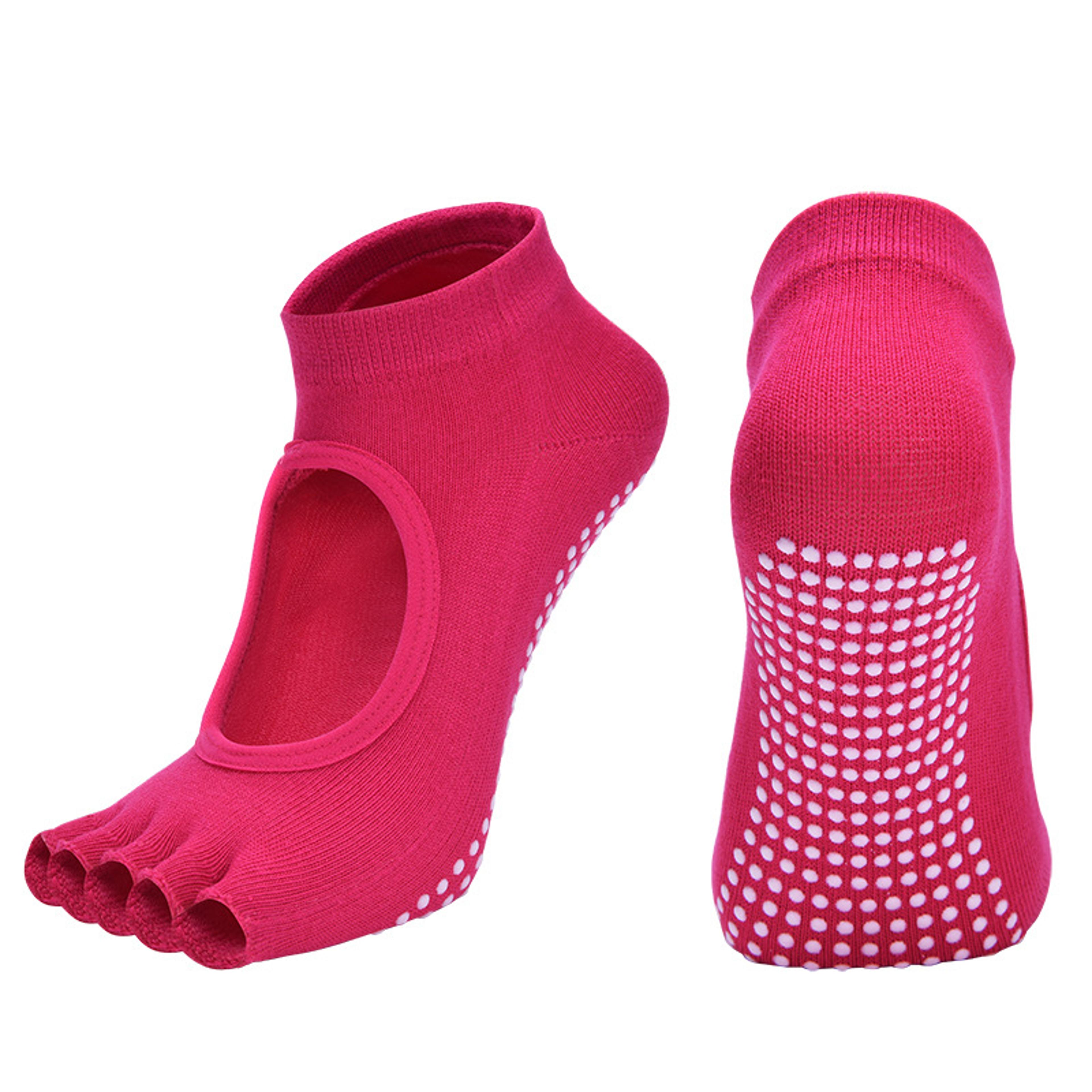 Women Cotton Yoga Backless Socks AntiSlip Silicone Pilates Socks Breathable Gym Fitness Ballet Slip 6