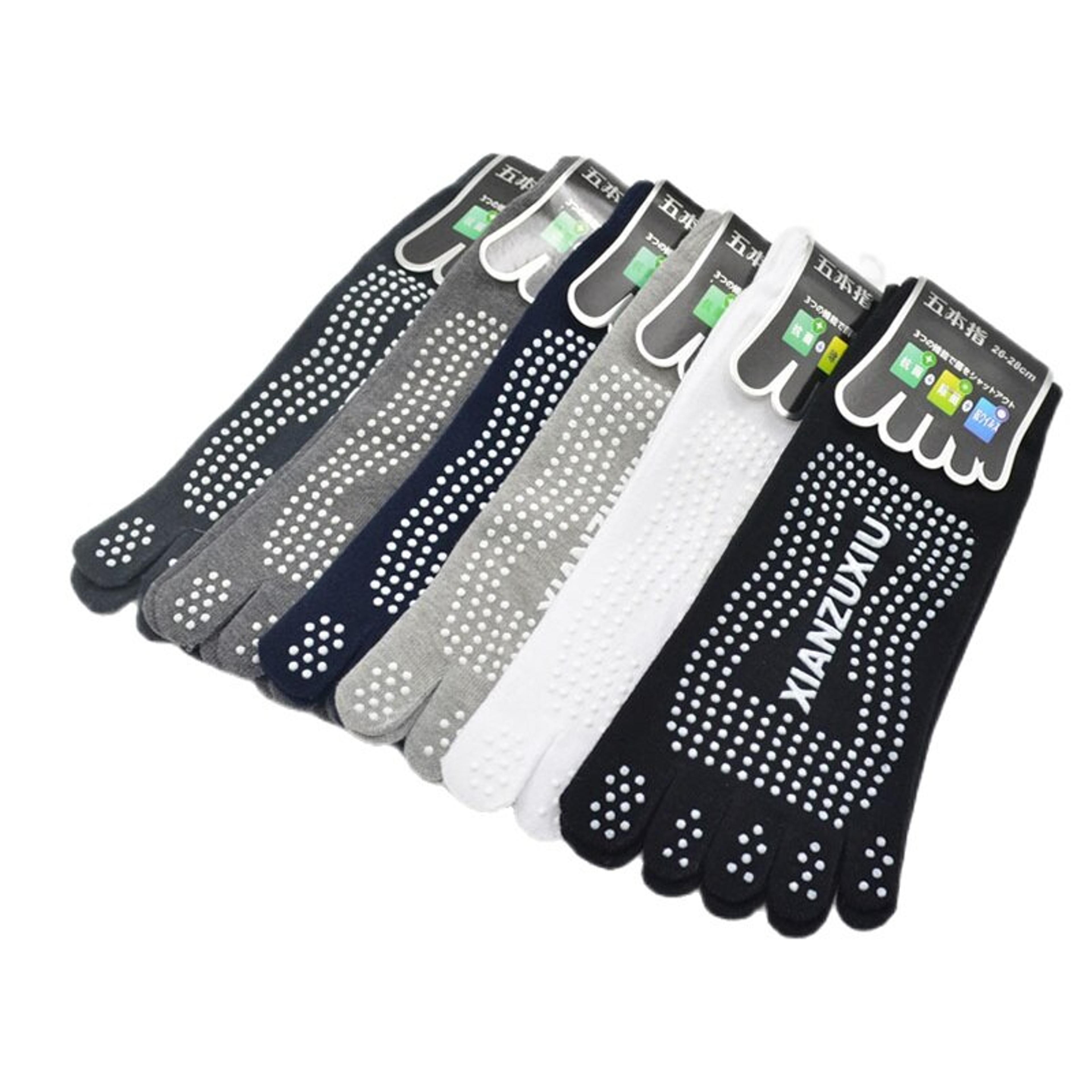 men pilates socks wholesale, cotton breathable non-slip toe socks, yoga socks cotton massage sports five-finger socks