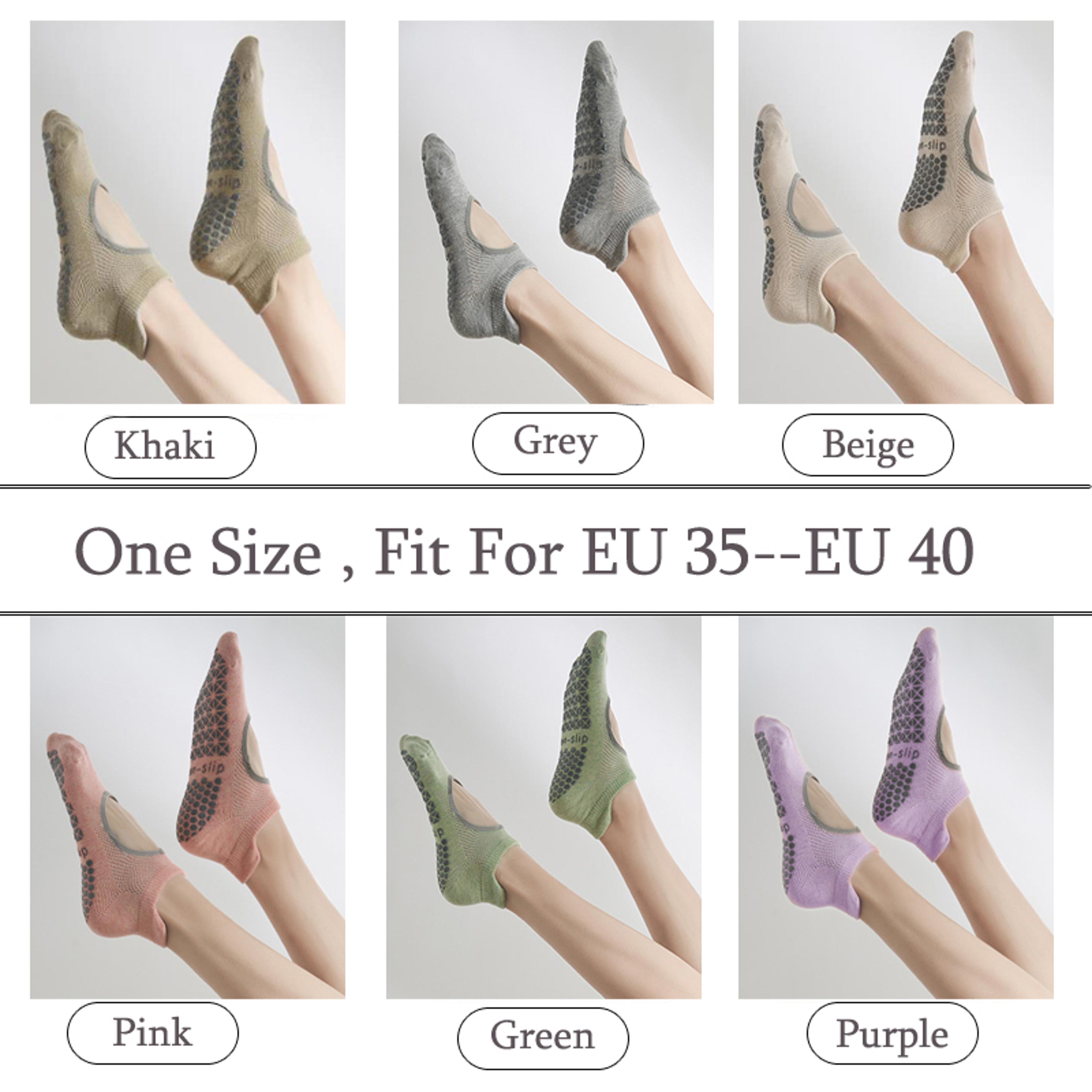 Silicone AntiSlip Hollow Pilates Socks For Women Breathable Cotton Yoga  Fitness Socks NonSlip Spor 5