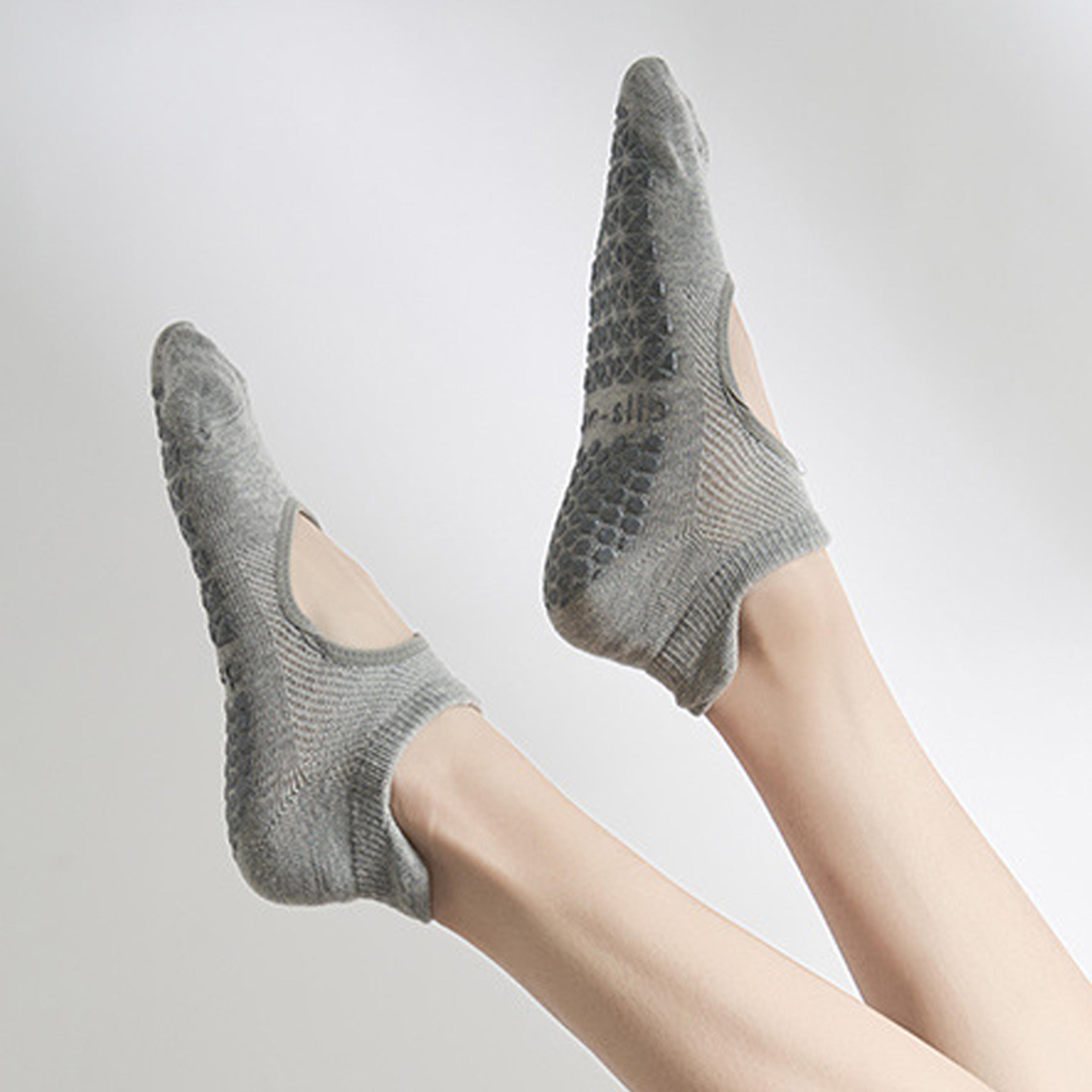 Silicone AntiSlip Hollow Pilates Socks For Women Breathable Cotton Yoga  Fitness Socks NonSlip Spor 3