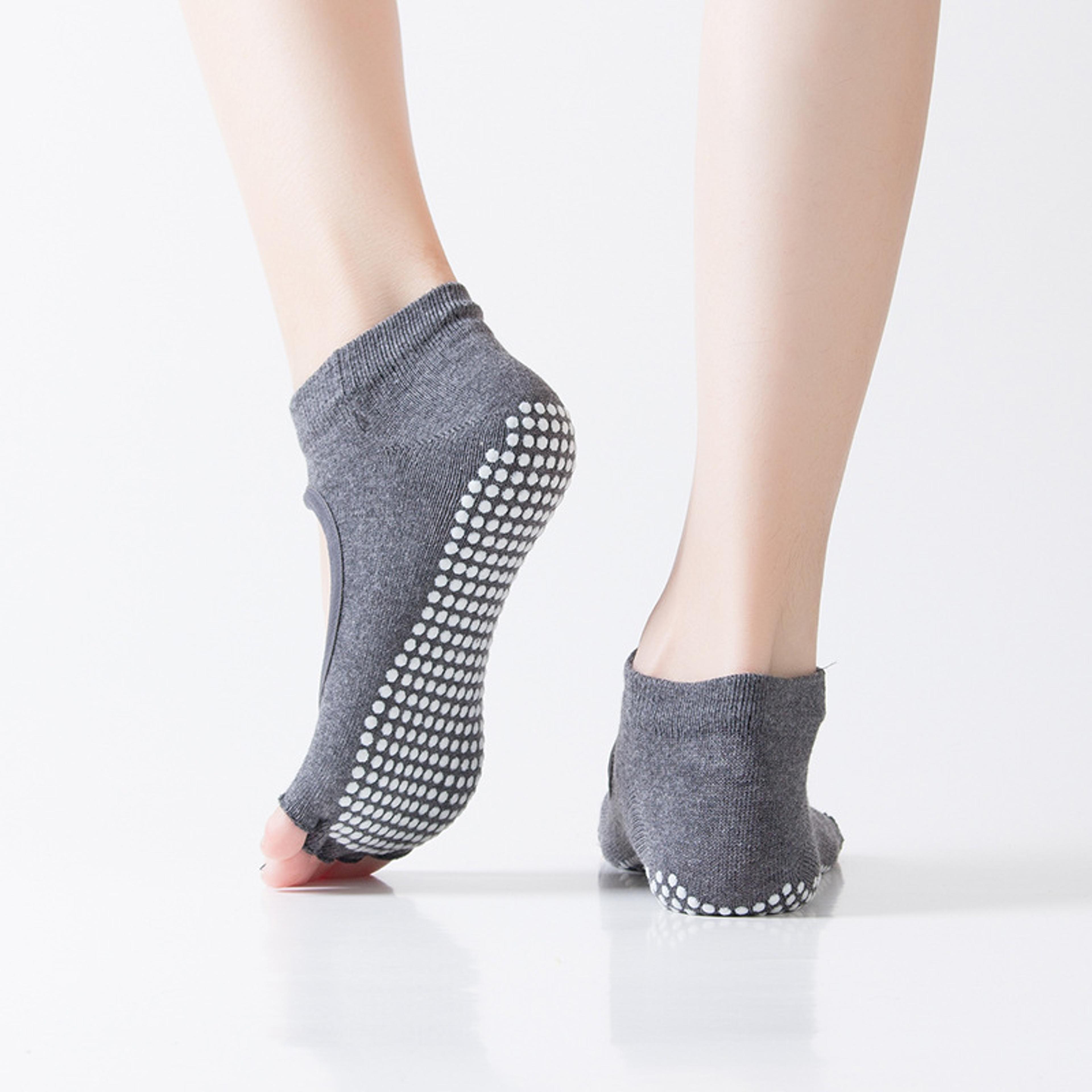Breathable Pilates Socks For Women NonSlip Yoga Socks Five Toe Backless Fitness Slippers Ladies Bal 6