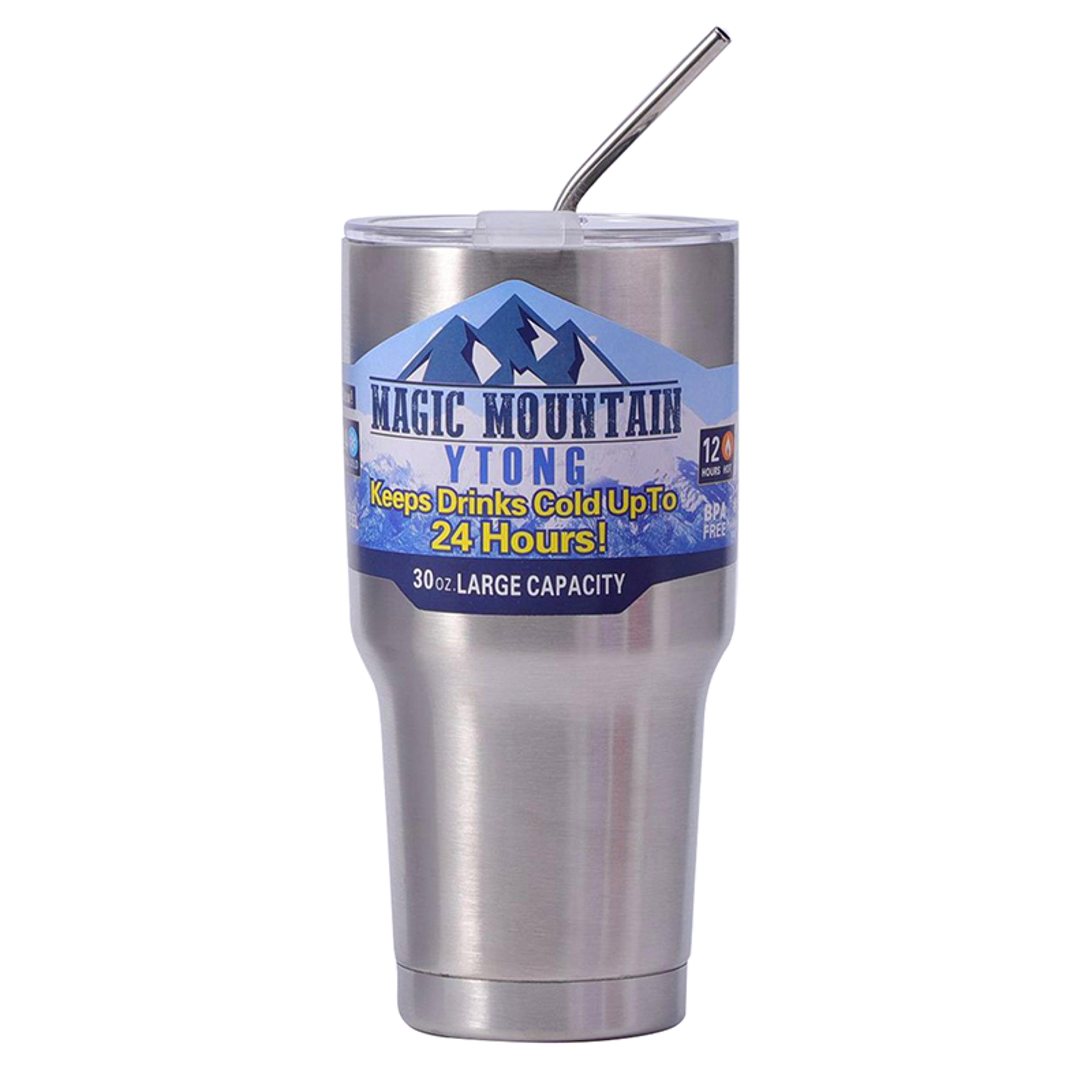 Thermos Cup With Straw Magic Stainless Steel Freeze Insulated Bottle Car Travel Mountain Cup 1