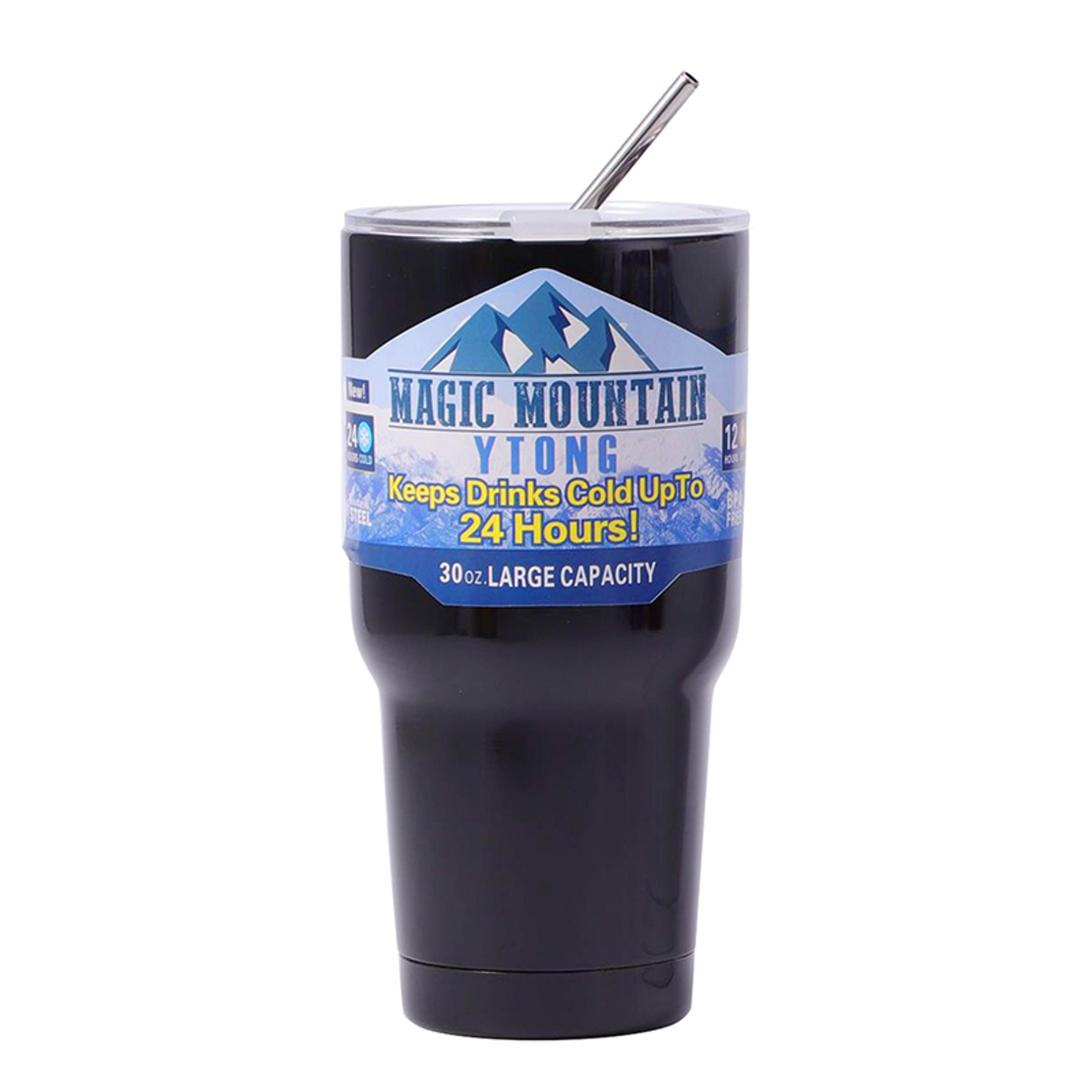 Thermos Cup With Straw Magic Stainless Steel Freeze Insulated Bottle Car Travel Mountain Cup 3