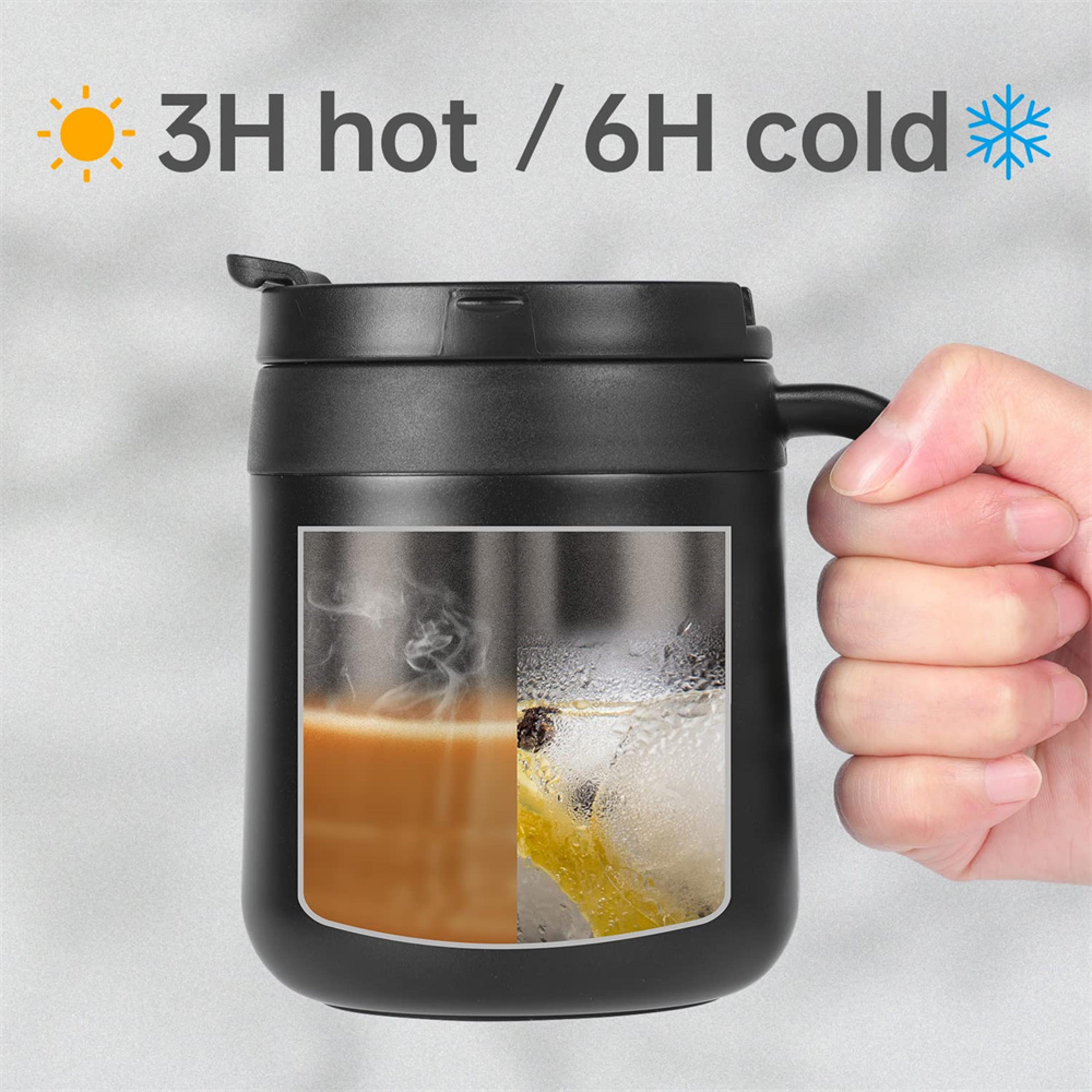 Stainless Steel Insulated Coffee Mug 350ml With Handle Thermal Tea Cup For Coffee Travel Office 6