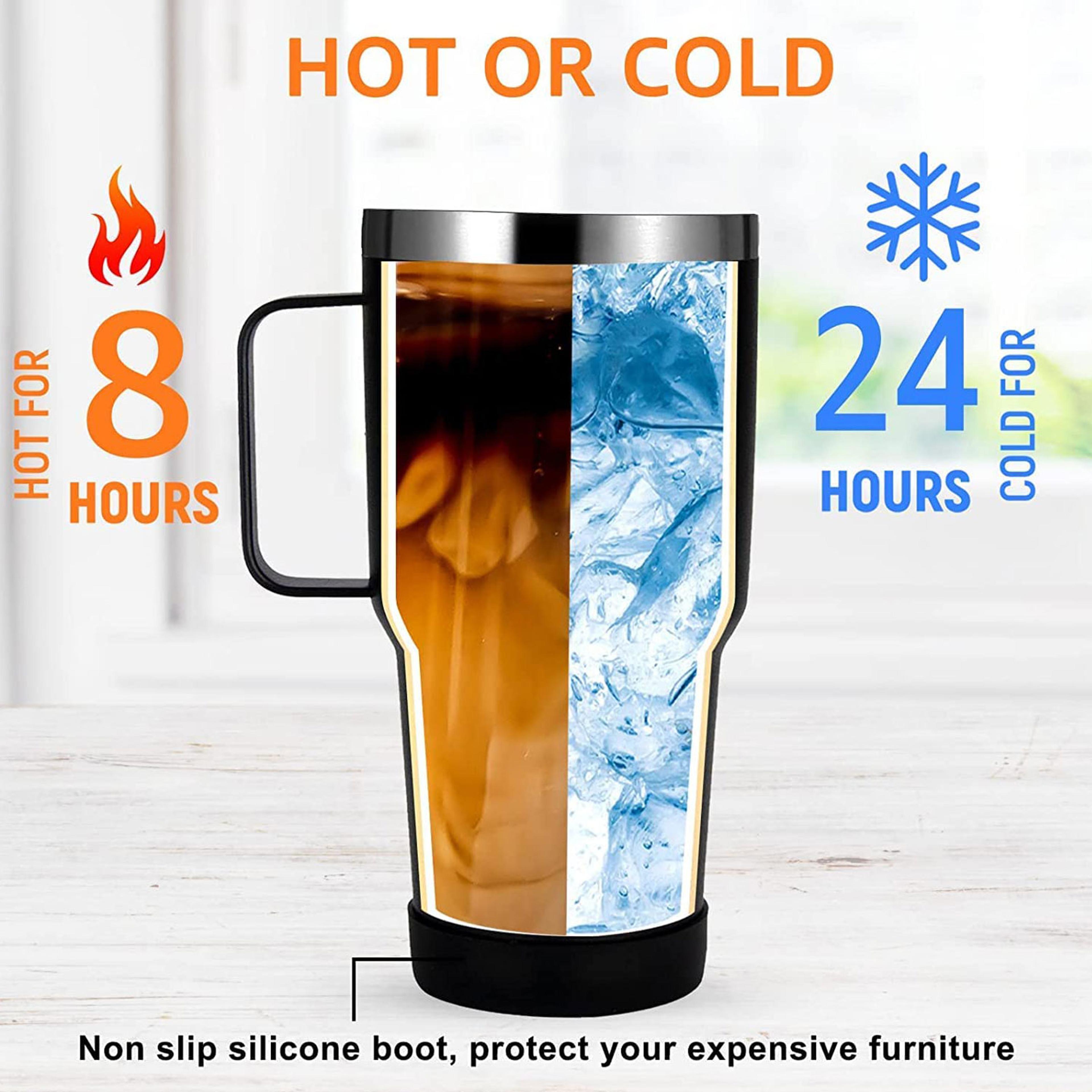 Metal Stainless Steel Insulated Tumbler Large Thermal Mug With Handle Vacuum Straw Cup For Hot And  7