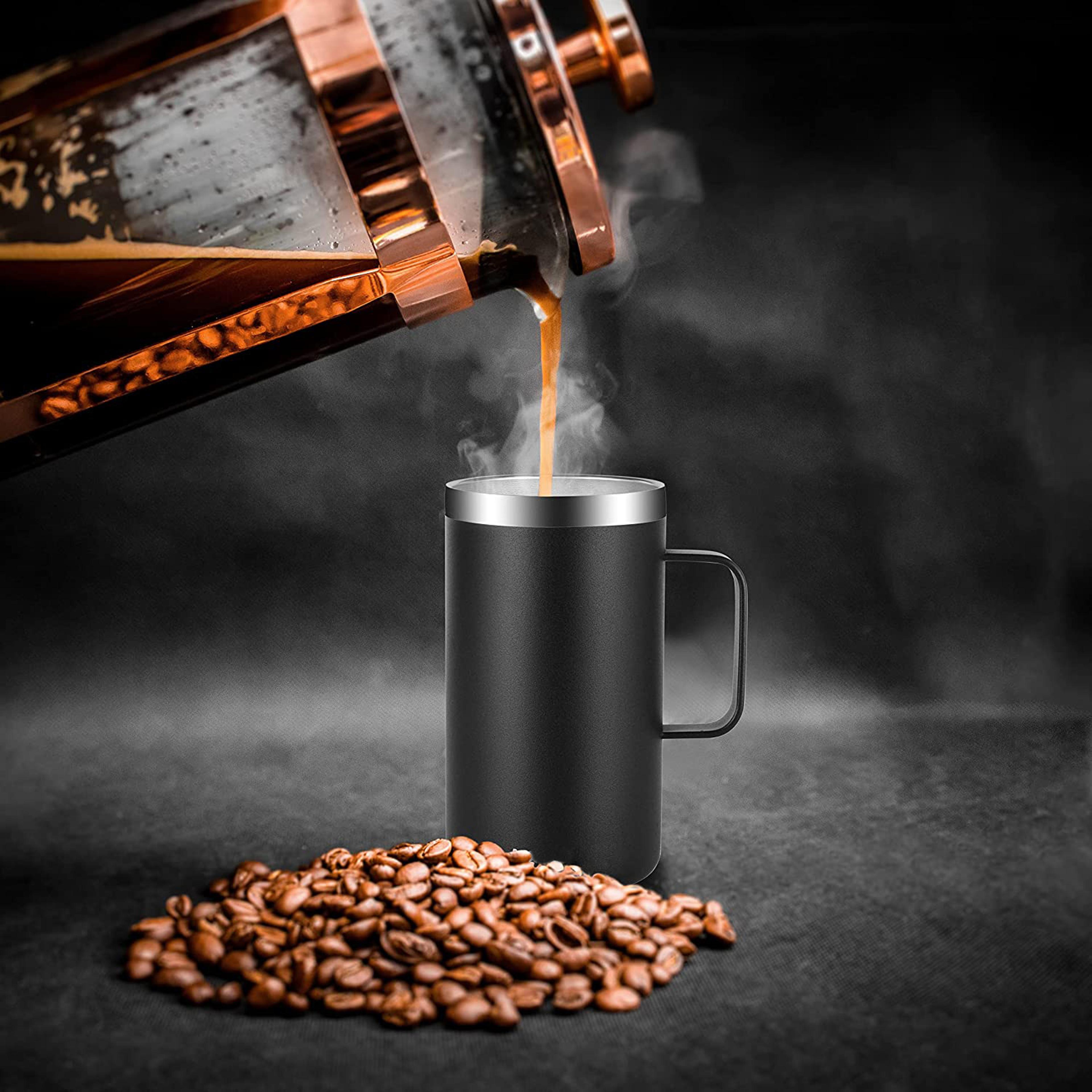 Stainless Steel Coffee Mug LeakProof Thermos Insulated Travel Mug With Handle Thermal Vacuum Flask 5