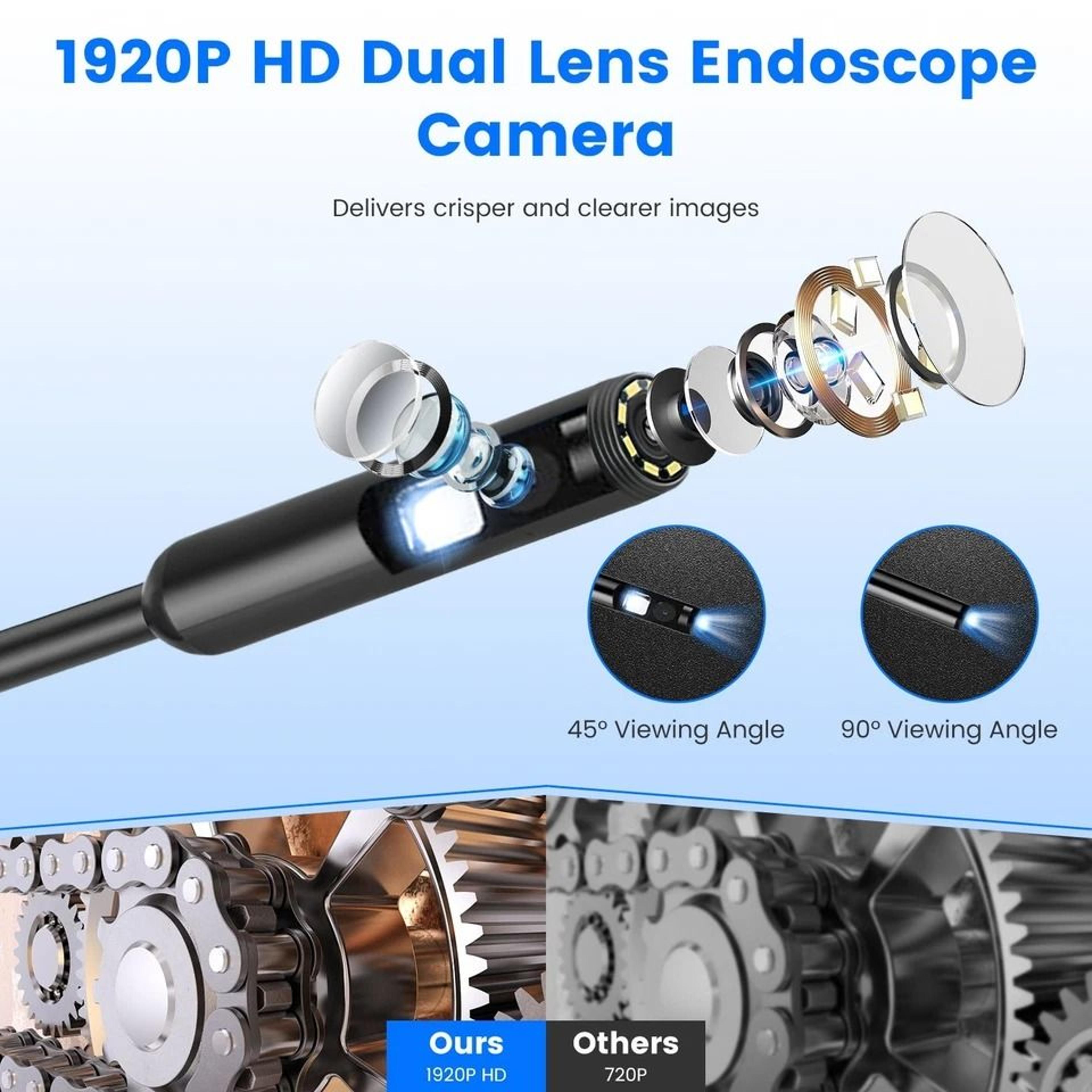 Endoscope Camera Inspection Tool With APP Control Waterproof Borescope For Engine Spark Plug  Pipe  9