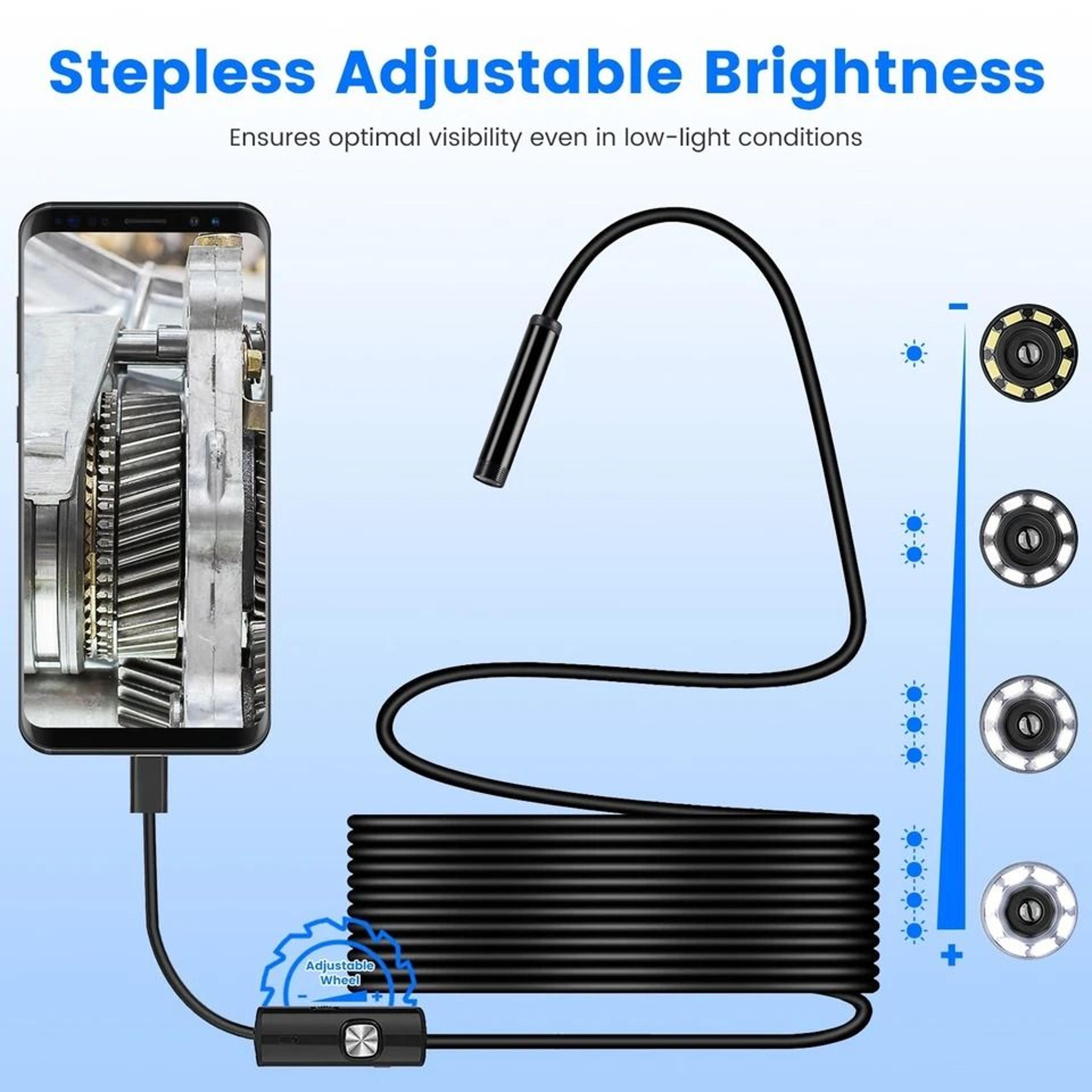 Endoscope Camera Inspection Tool With APP Control Waterproof Borescope For Engine Spark Plug  Pipe  10