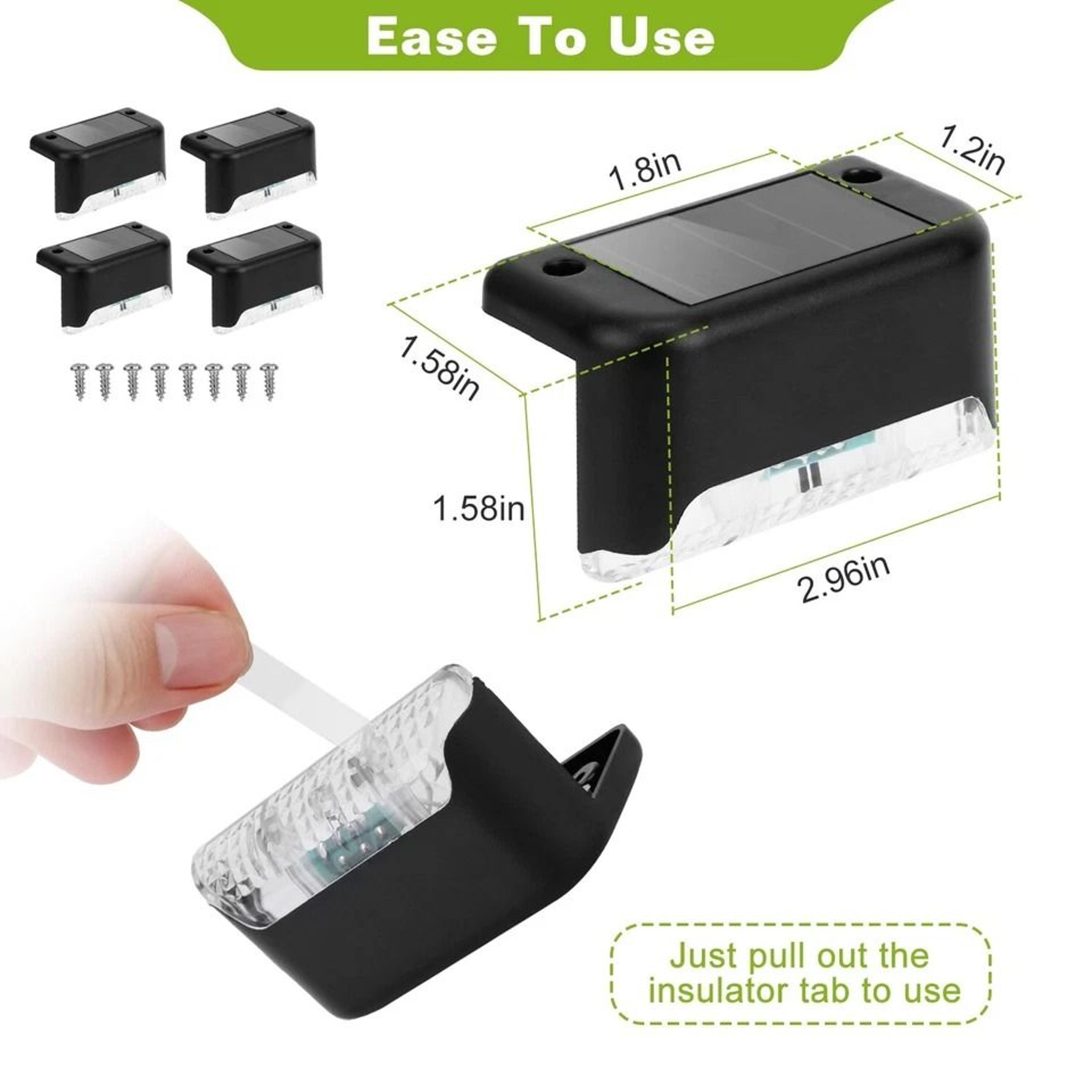 Solar LED Step Lights Outdoor Pathway Garden Deck Lighting Waterproof Fence Lamps 6