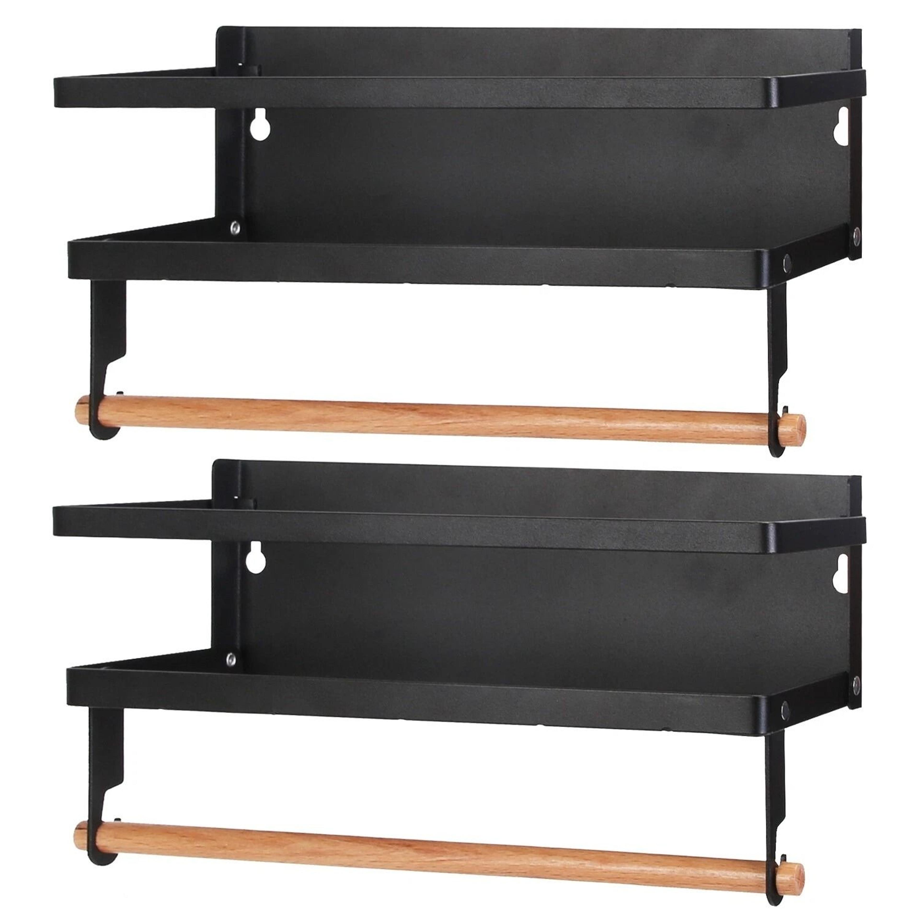 magnetic spice racks for kitchen, fridge organizer, magnet holder tray, refrigerator wall storage for spice & tools