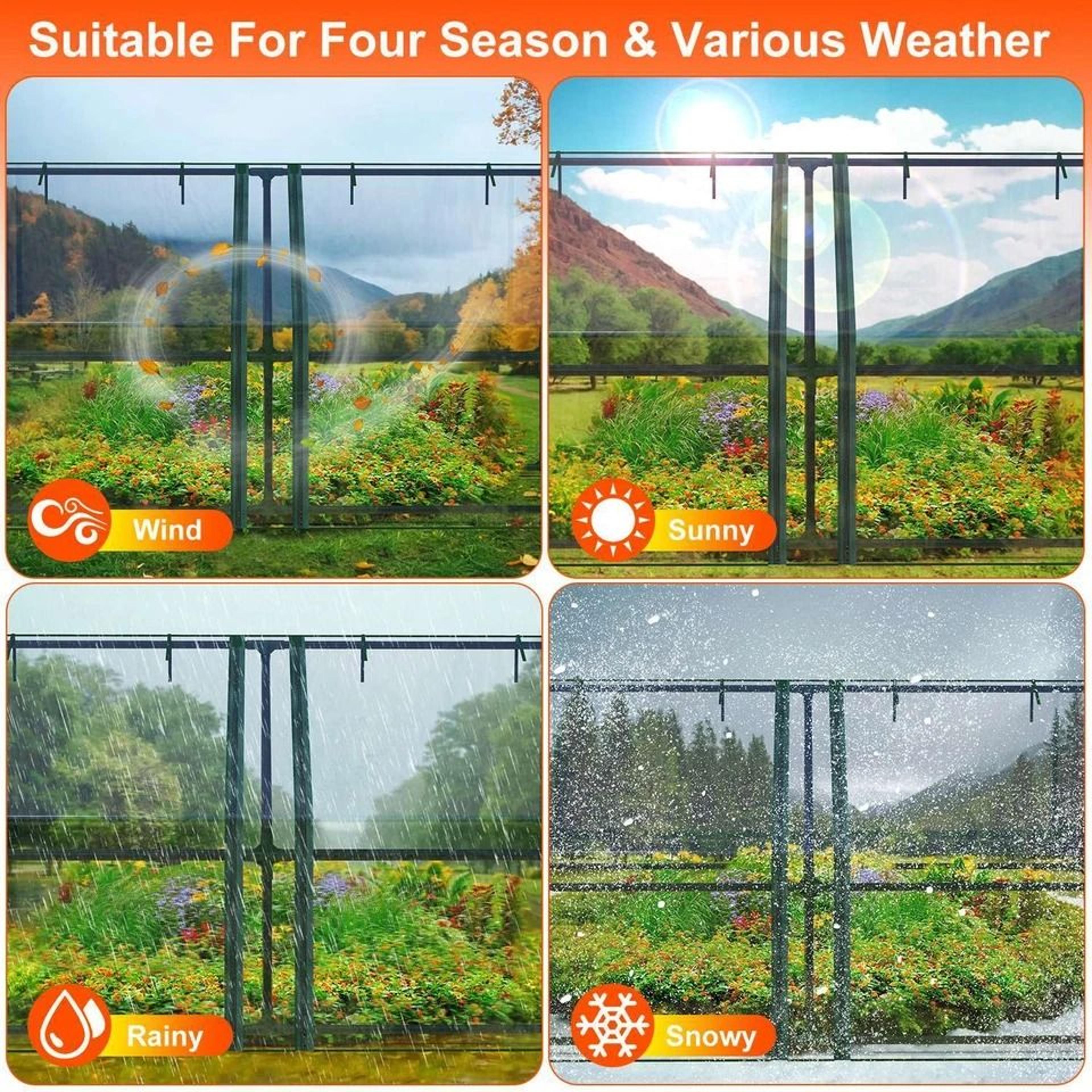 Outdoor Mini Greenhouse With Zipper Portable PVC Hot House For Plants Waterproof UVProof Outdoor Gr 4