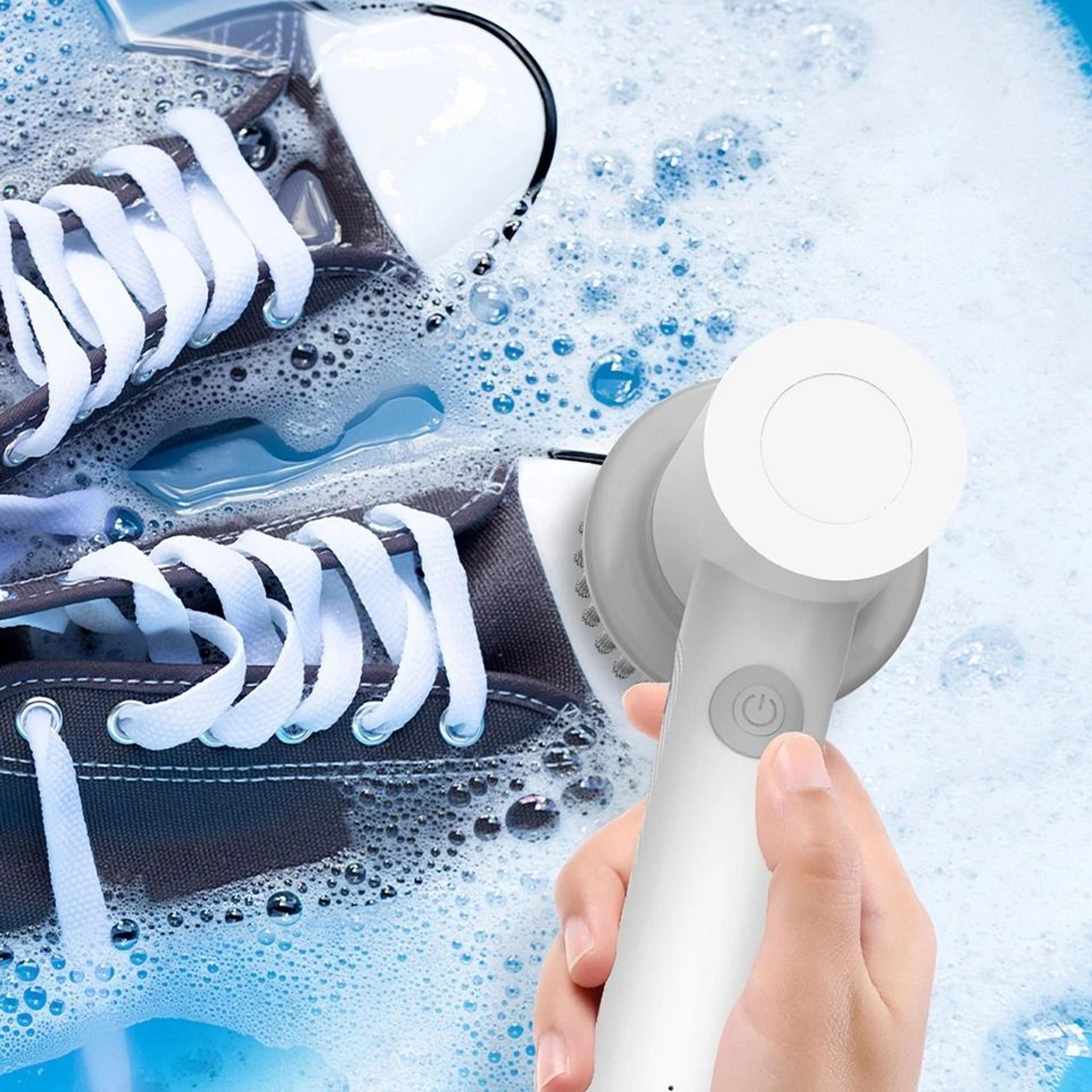 cordless electric spin scrubber with speeds, handheld cleaning brush for stubborn stains