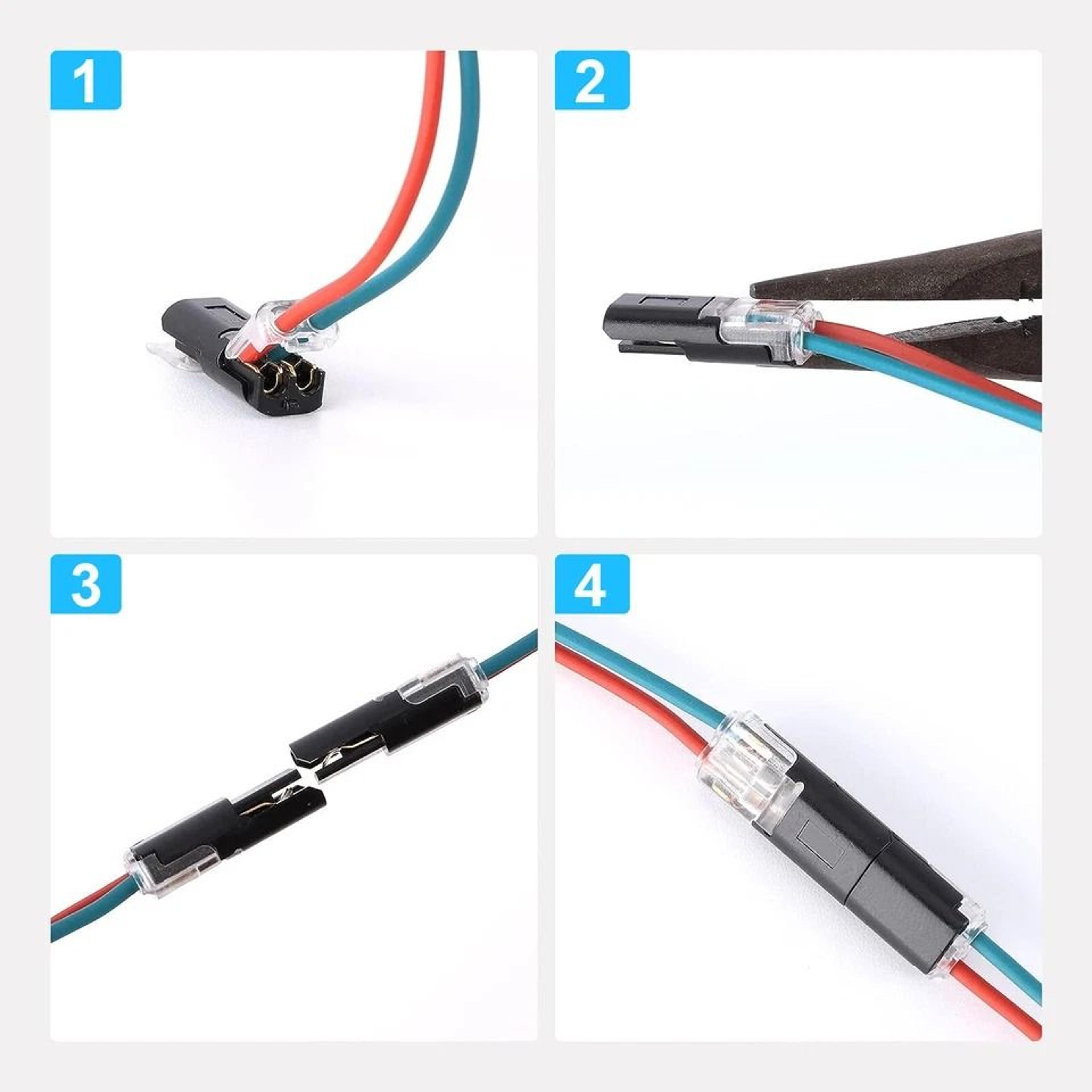 AWG DoubleWire Plugin Connectors With Locking Buckle Polycarbonate FlameRetardant Secure Electrical 5
