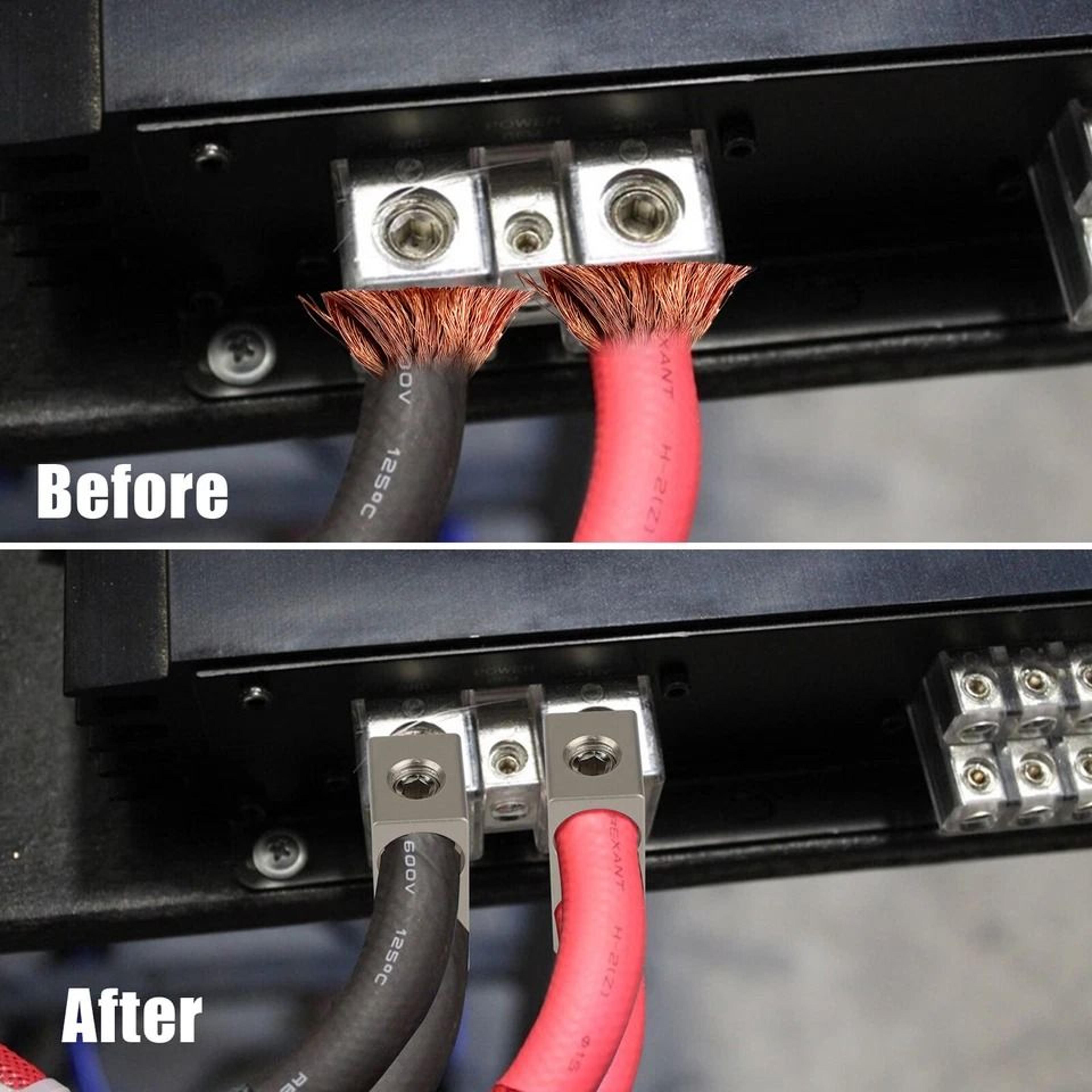 Car Audio Amp Reducers Dual Gauge To Gauge Aluminum Wire Reducers 3