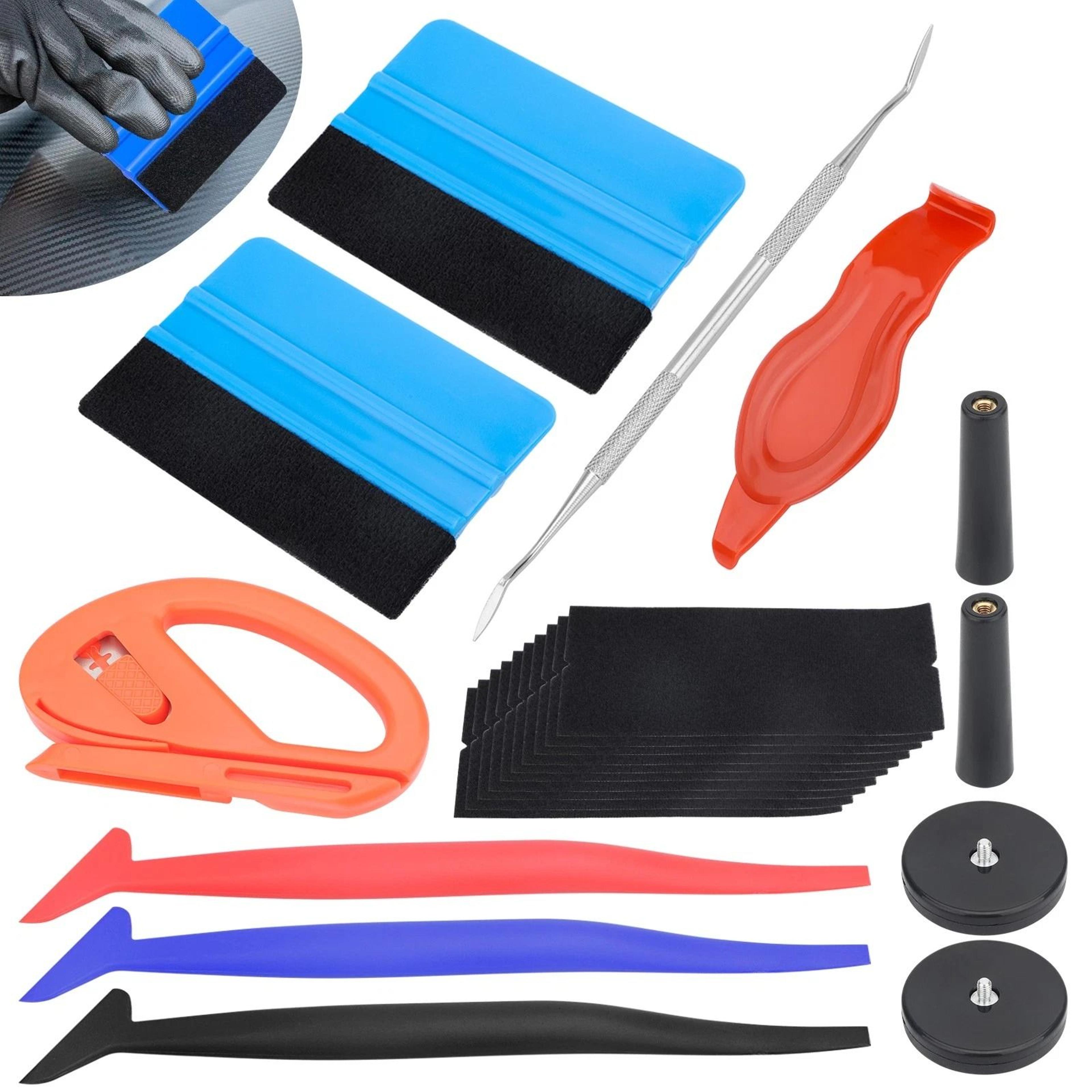 vinyl car wrap film tool kit, squeegee for window tint application, professional and diy vinyl projects