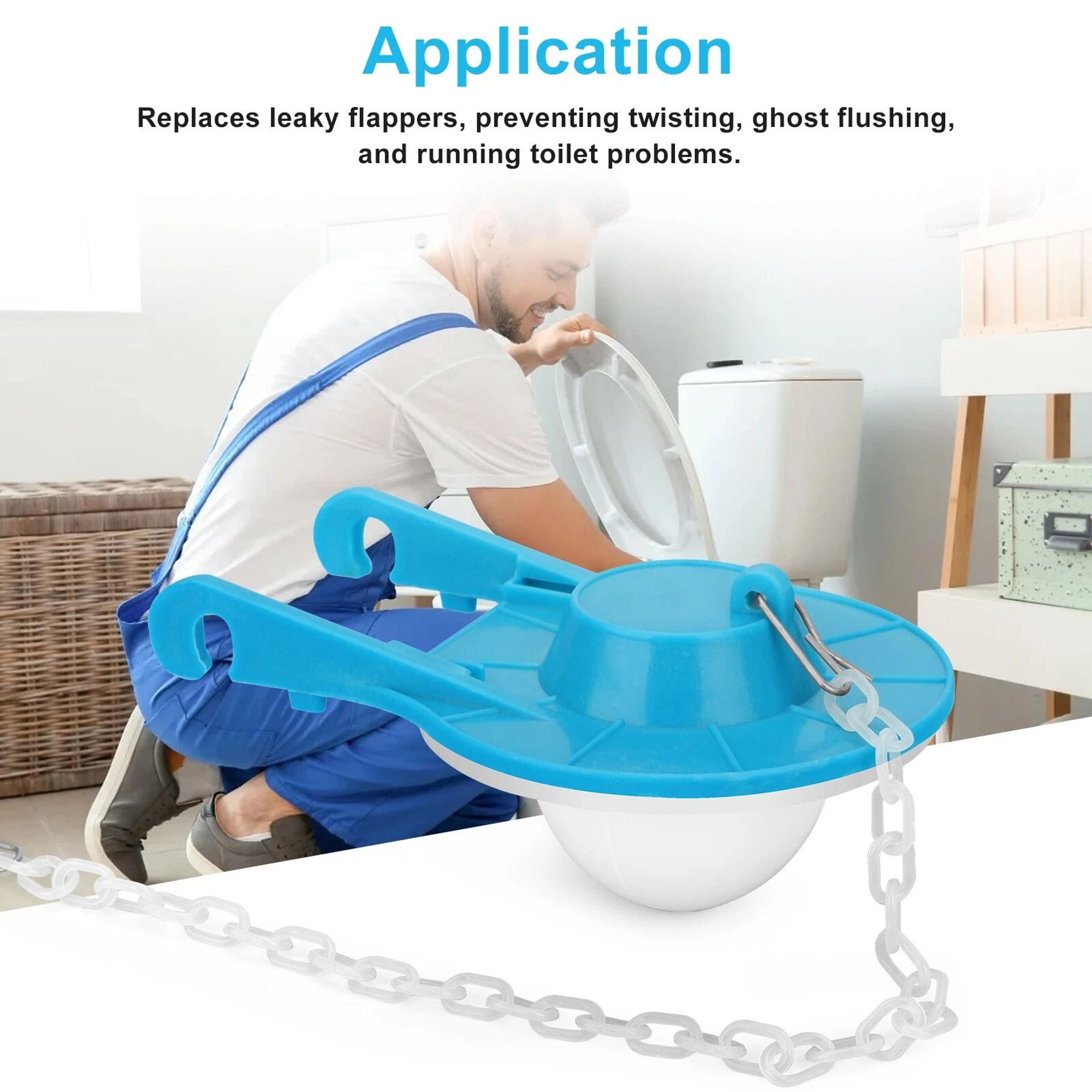 Ultra High Performance Toilet Flapper Universal Kit For 2Inch Flush Valves Silicone Design Prevents 1