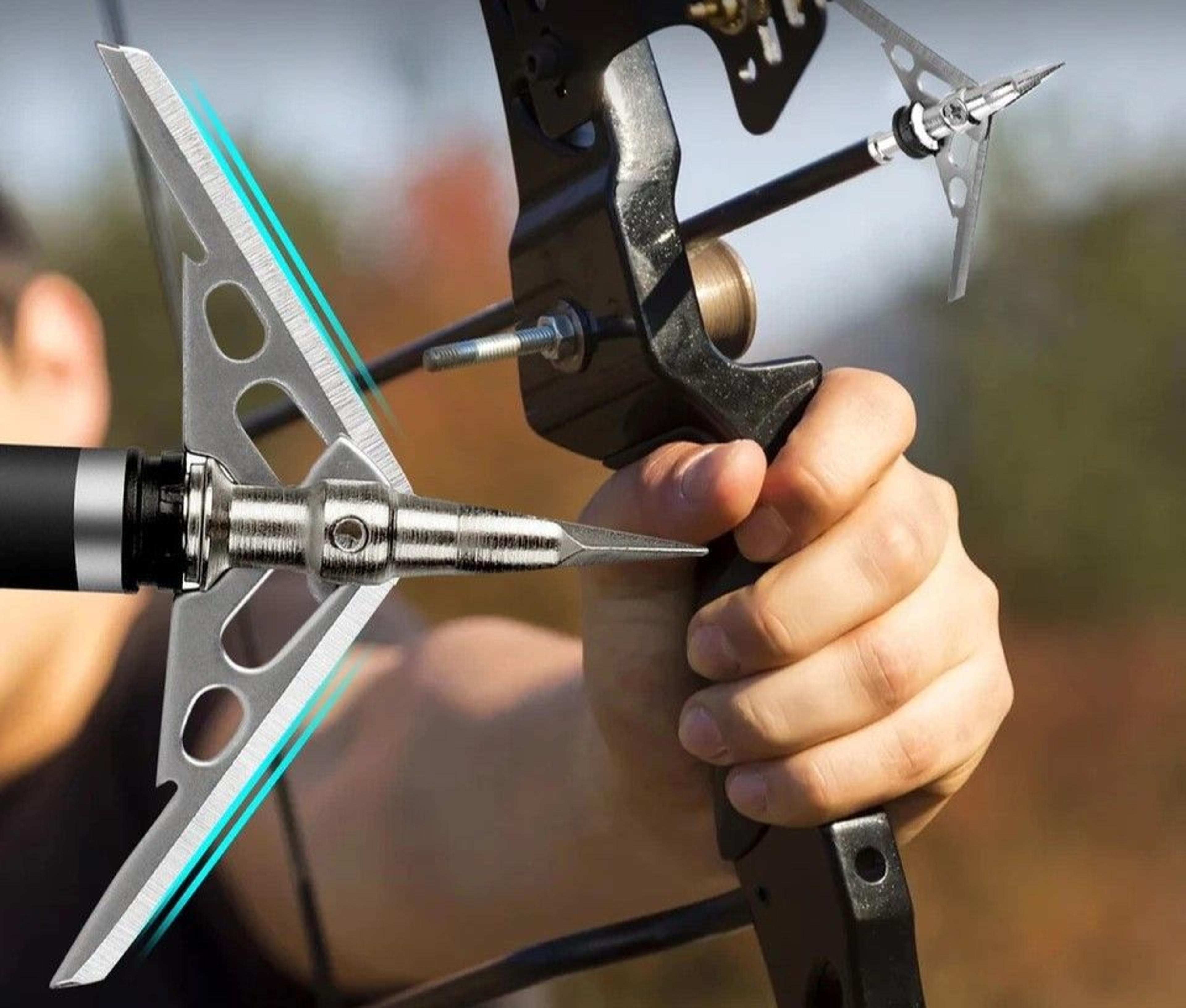 grain archery expandable broadheads, cutting diameter stainless steel arrowhead blade for hunting