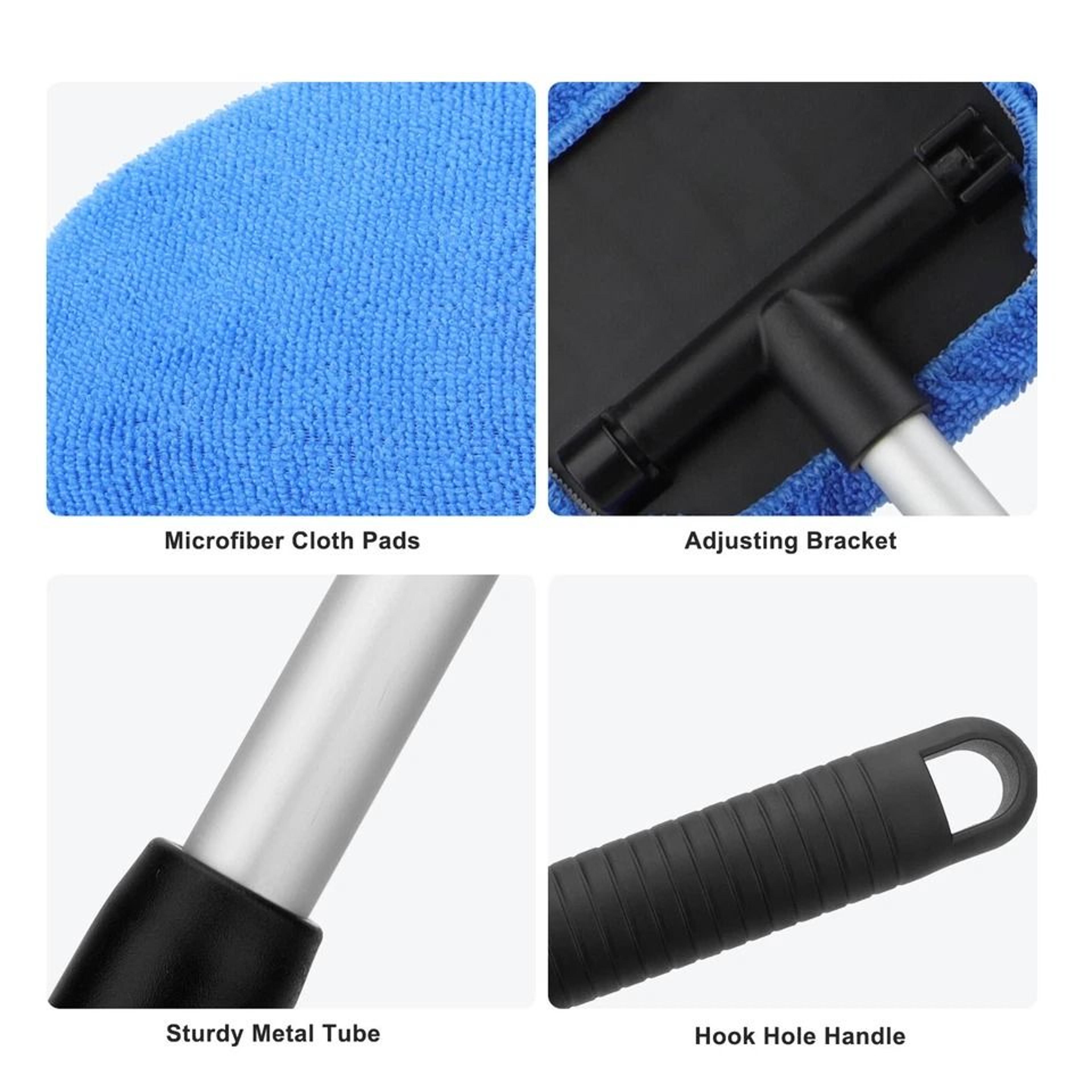 Extendable Windshield Cleaner Kit Microfiber Car Glass Cleaner Wiper  Interior Detailing Kit For Au 2