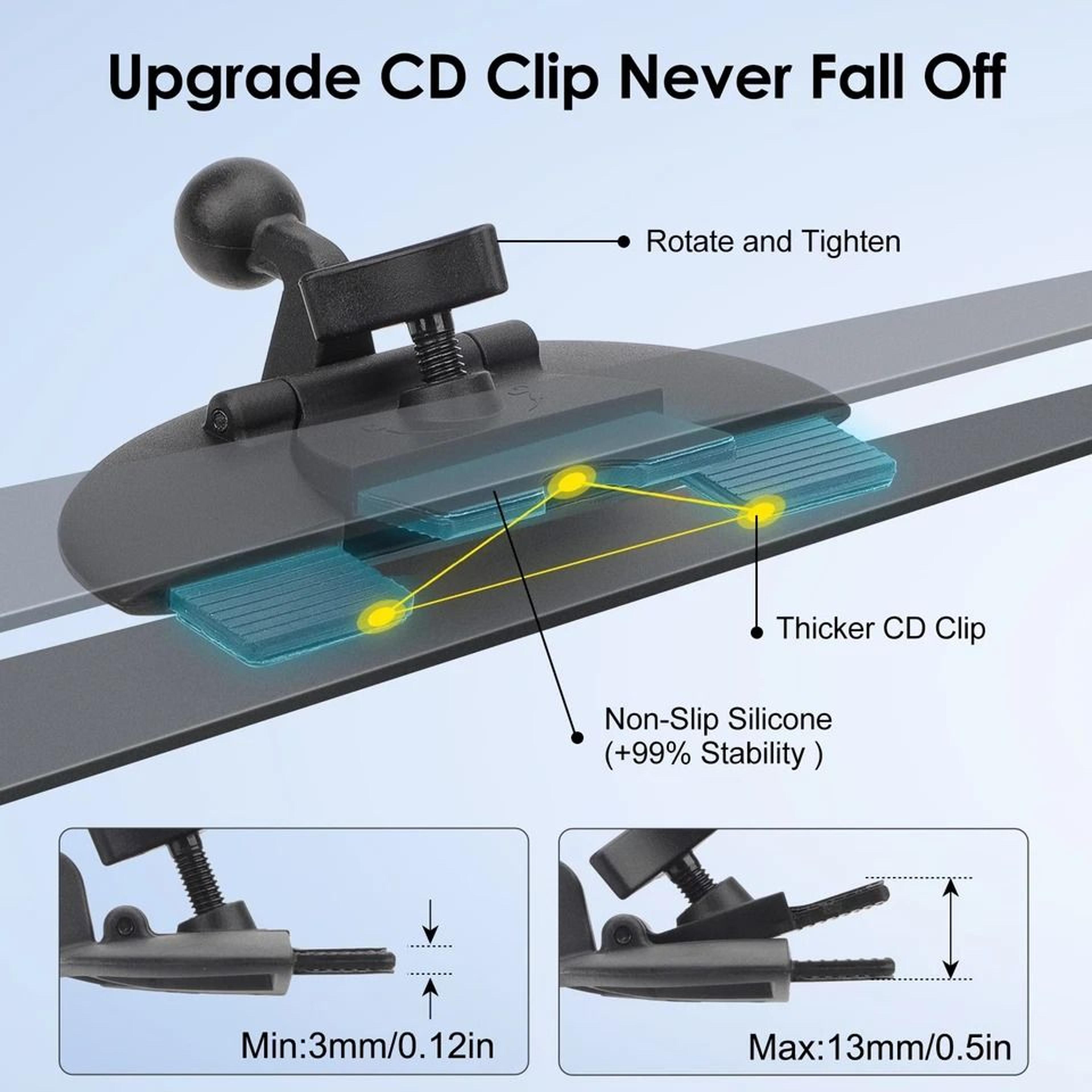 CD Slot CarPlay Monitor Mount For Displays Universal Fit Shockproof Holder ToolFree Installation Fo 2