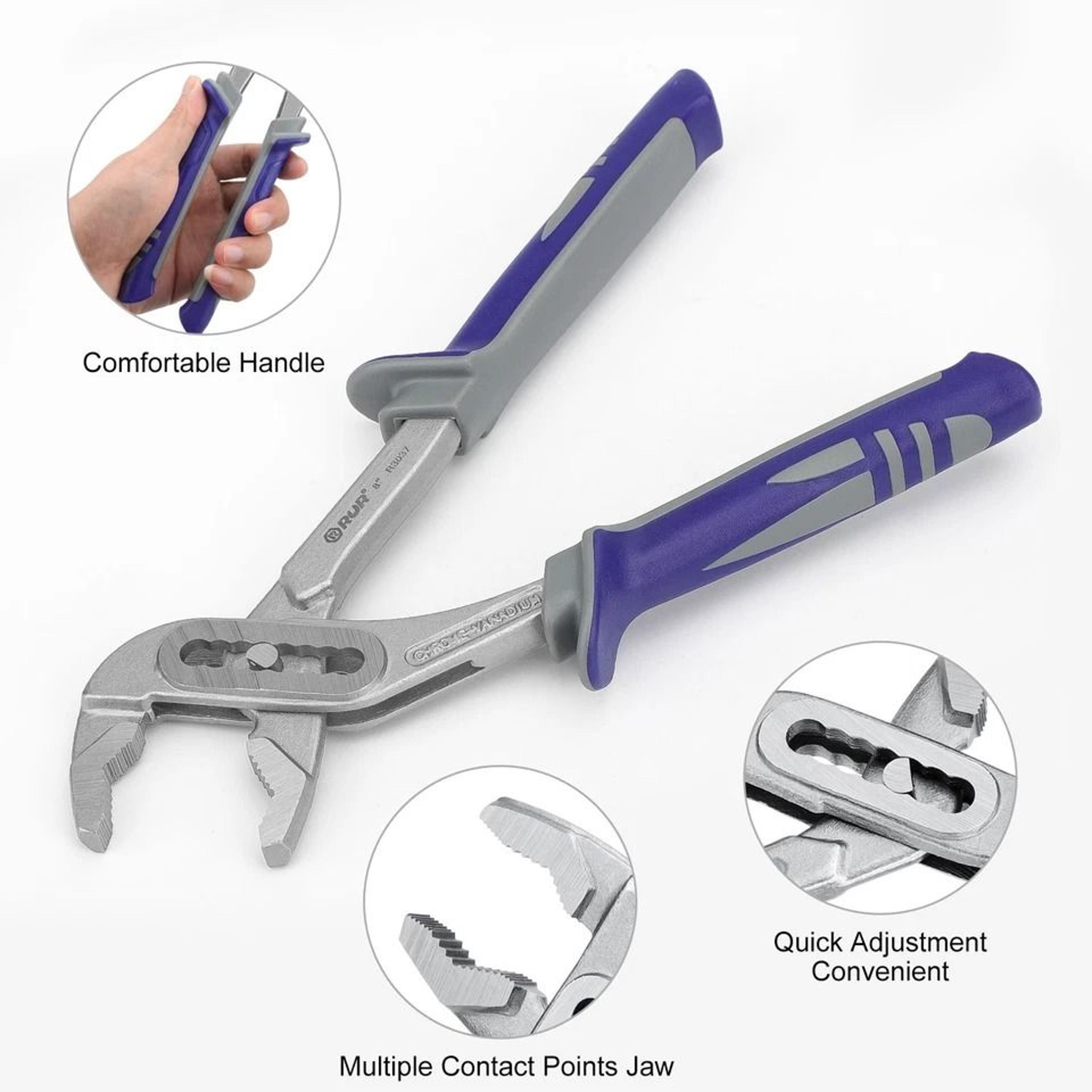 HeavyDuty Set Adjustable Water Pump Pliers V Jaw Tongue Groove PliersProfessional Plumbing Tools 6