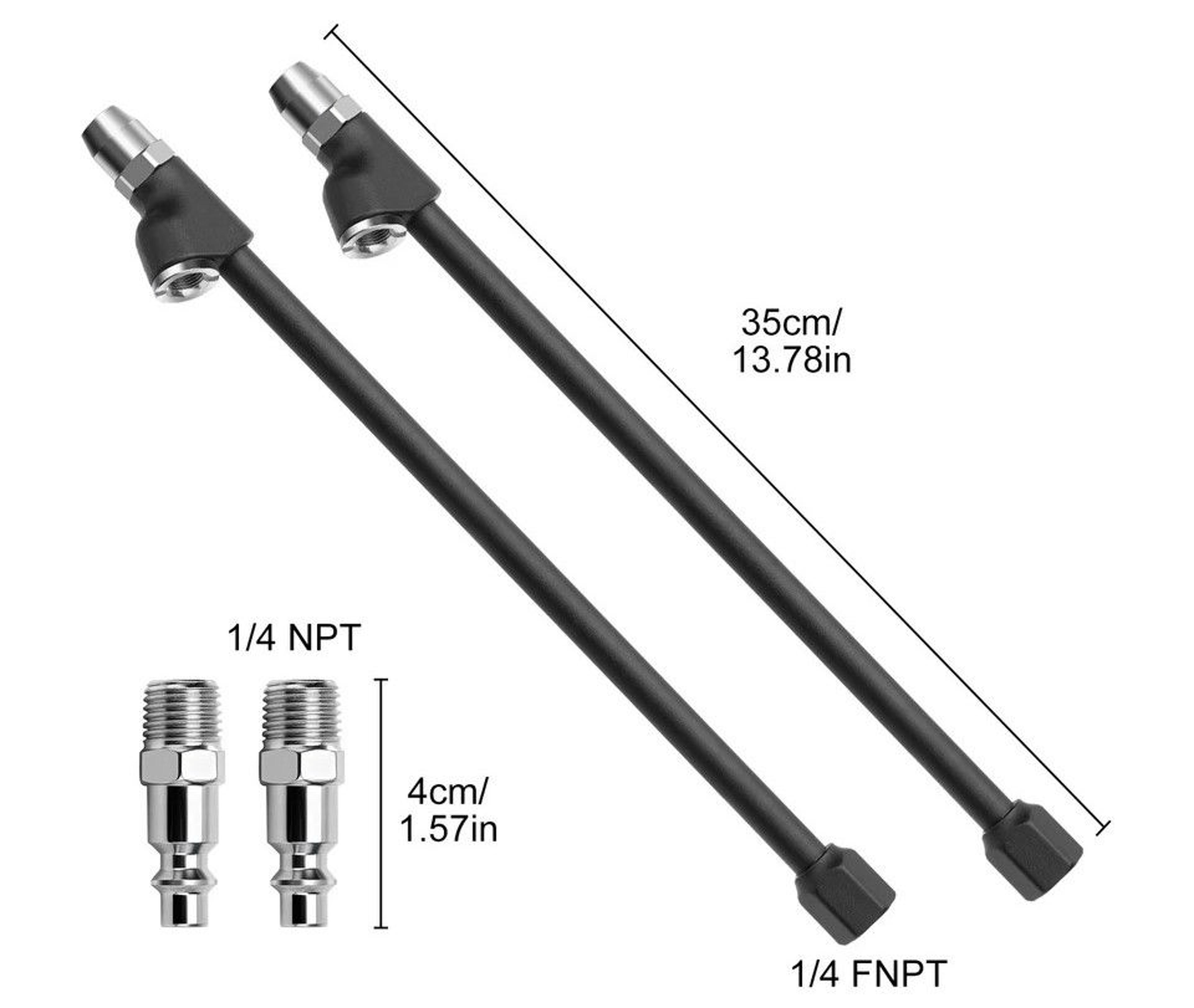 Dual Head Air Chuck Set Straight  Reverse Heavy Duty Tire Inflator For RVs Trucks  Trailers 6