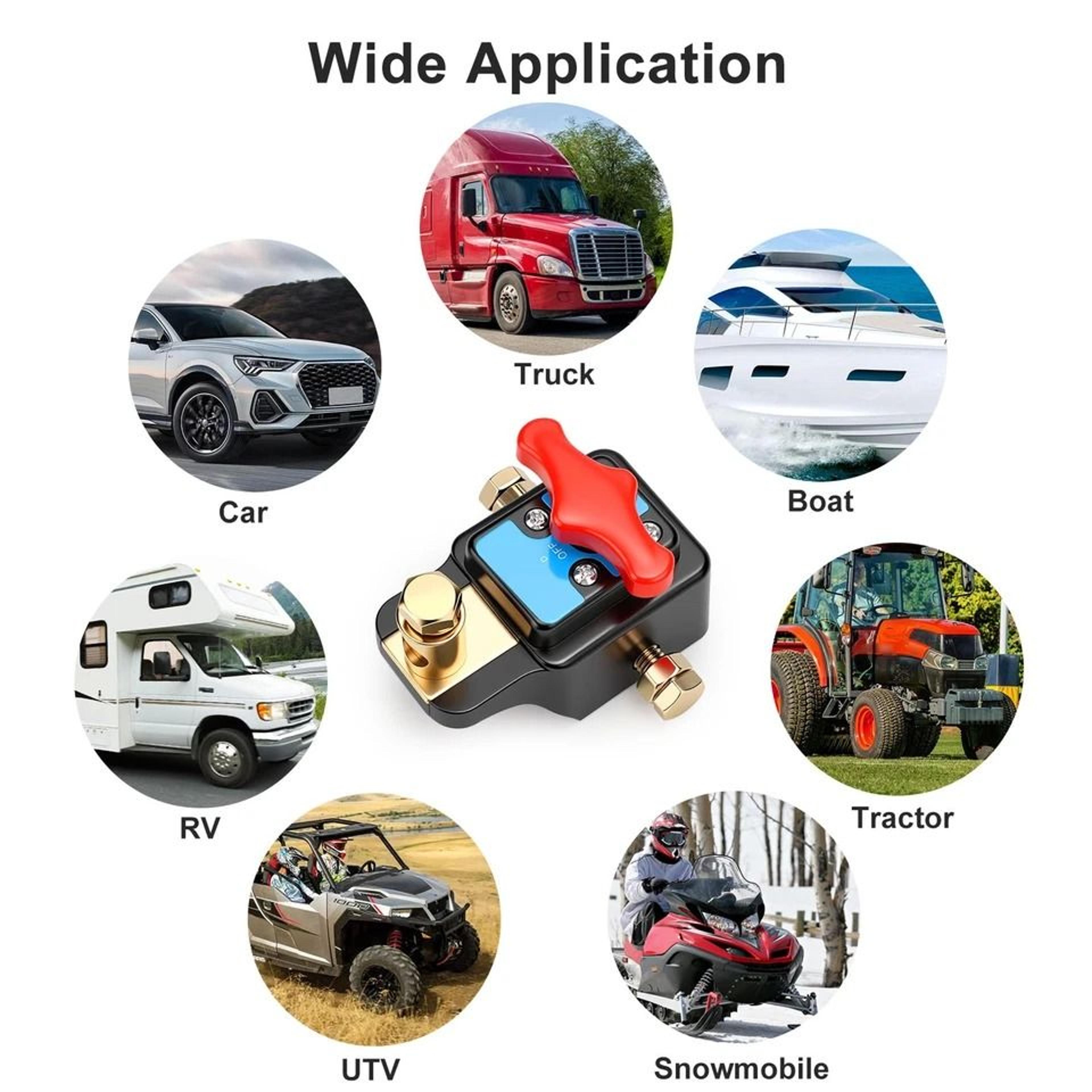 Rotary Battery Disconnect Switch Isolator For Cars Trucks RVs Boats  Easy To Install  Operate 3