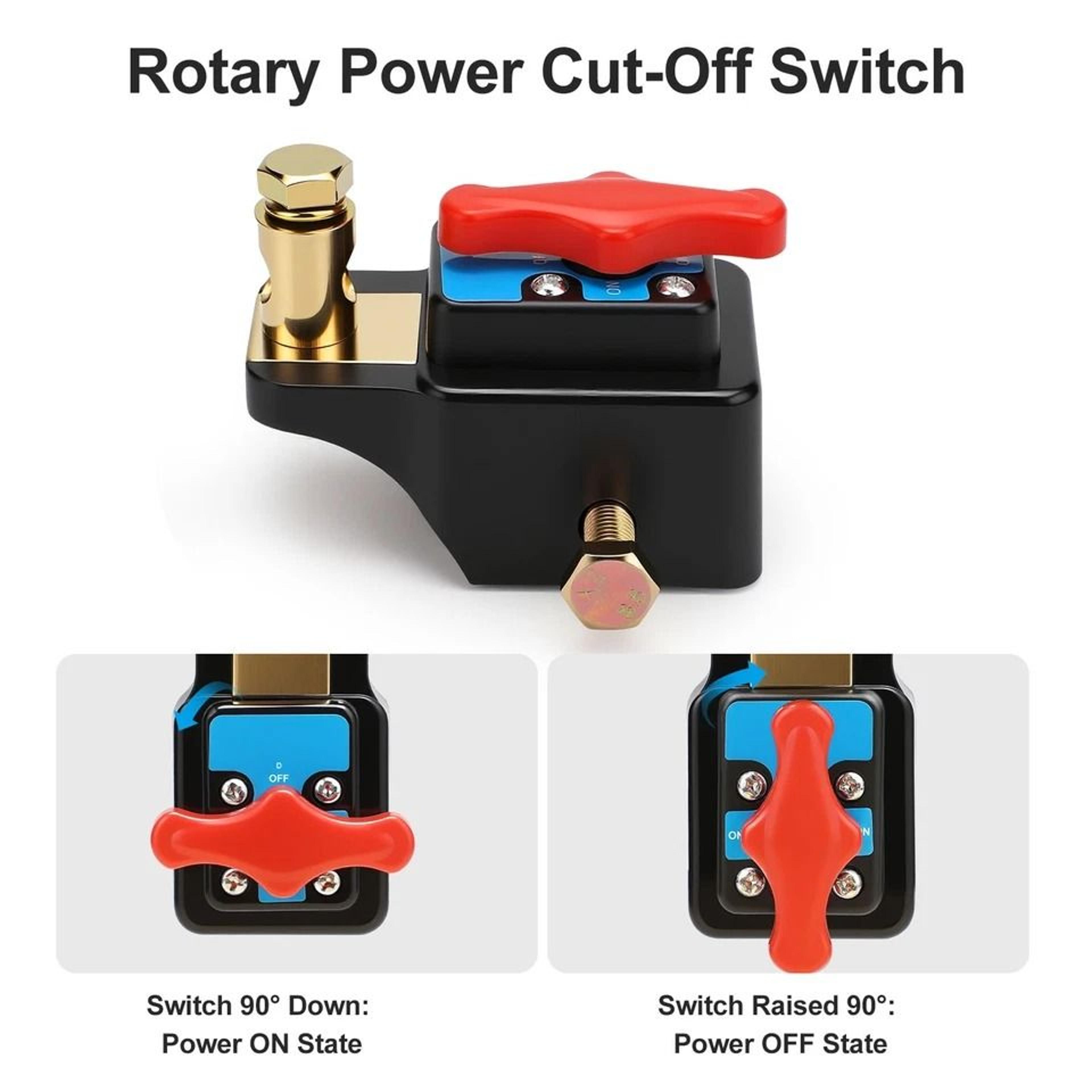 Rotary Battery Disconnect Switch Isolator For Cars Trucks RVs Boats  Easy To Install  Operate 6