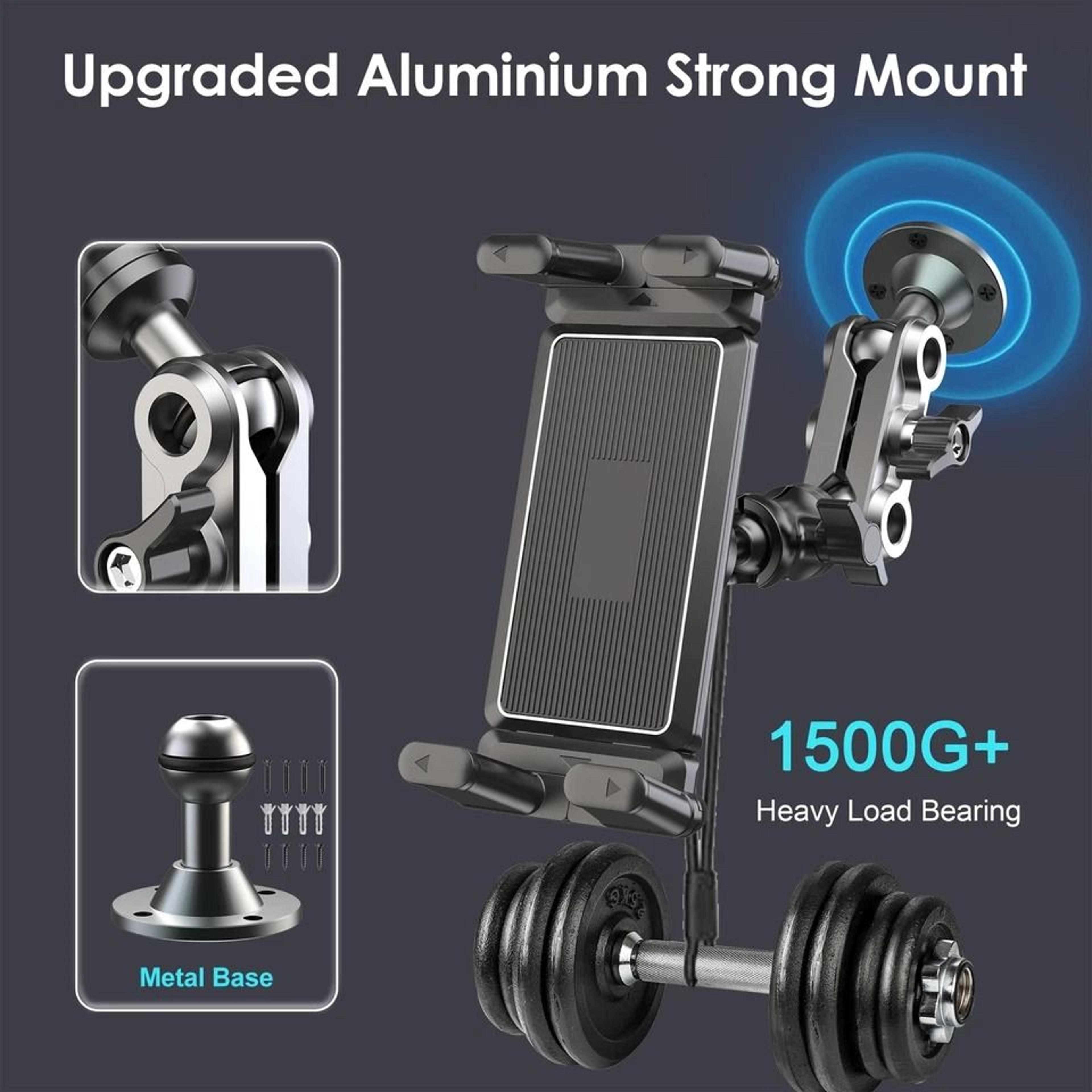 HeavyDuty Tablet Holder For CarAdjustable Arm Metal Drill Base Compatible With IPad Samsung Smartph 4