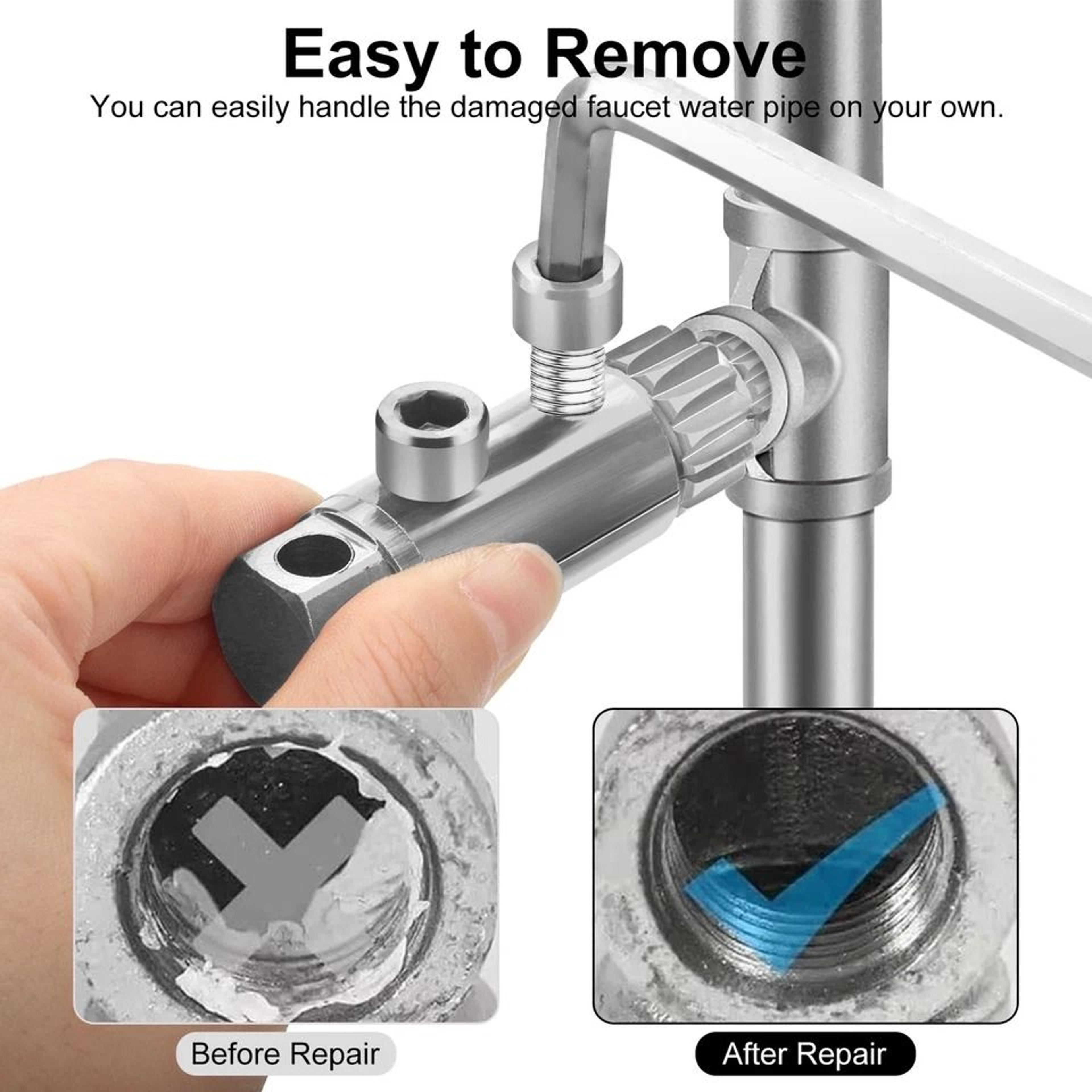 Adjustable Broken Pipe Extractor Damaged Thread Removal Tool For Faucet And Water Pipes 6