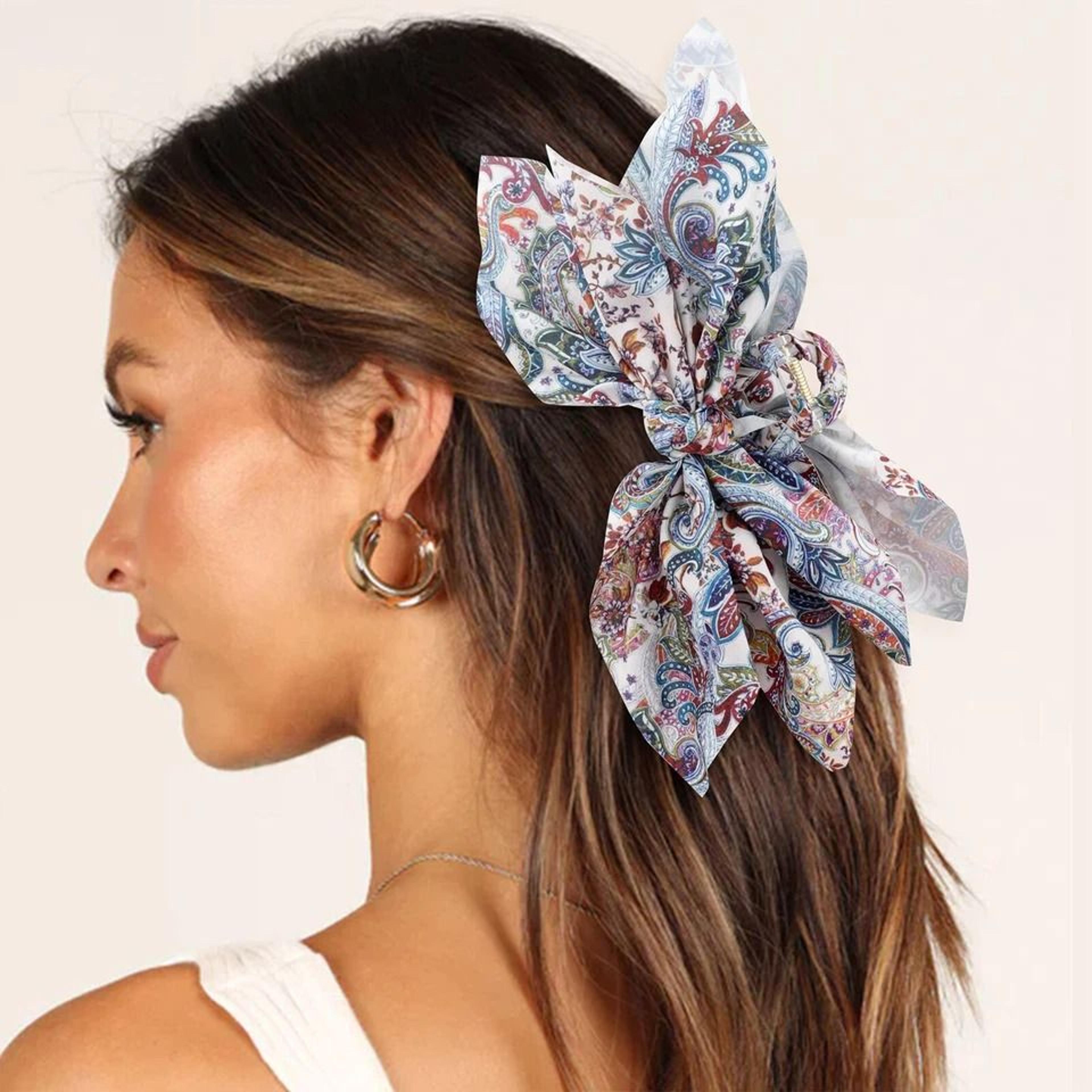 flower claw clip nonslip butterfly hair clips, large hair bow for women, sturdy, non-slip hair accessories