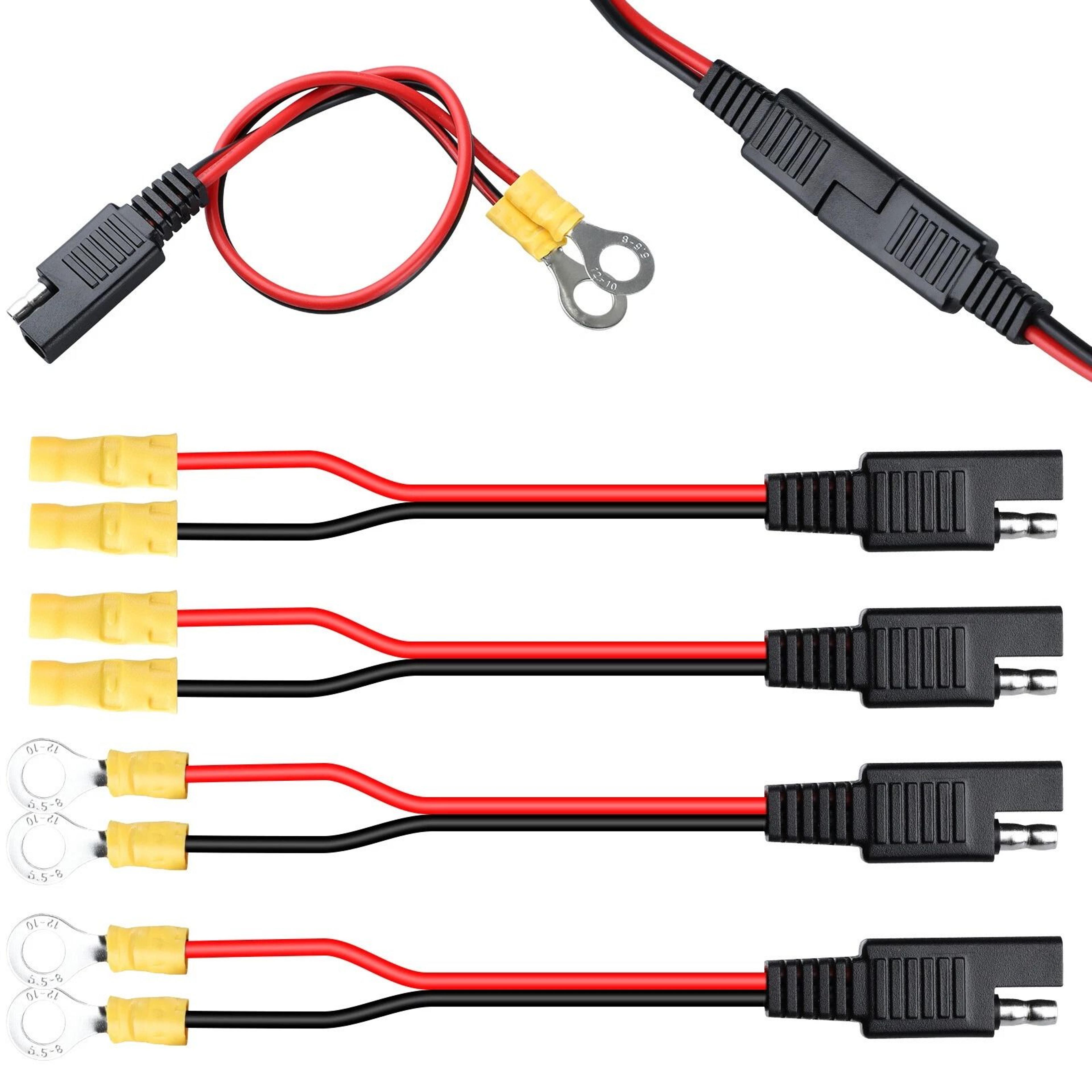 sae quick disconnect connector plug, awg trolling motor heavy duty, waterproof, dc for marine, rv, solar panels