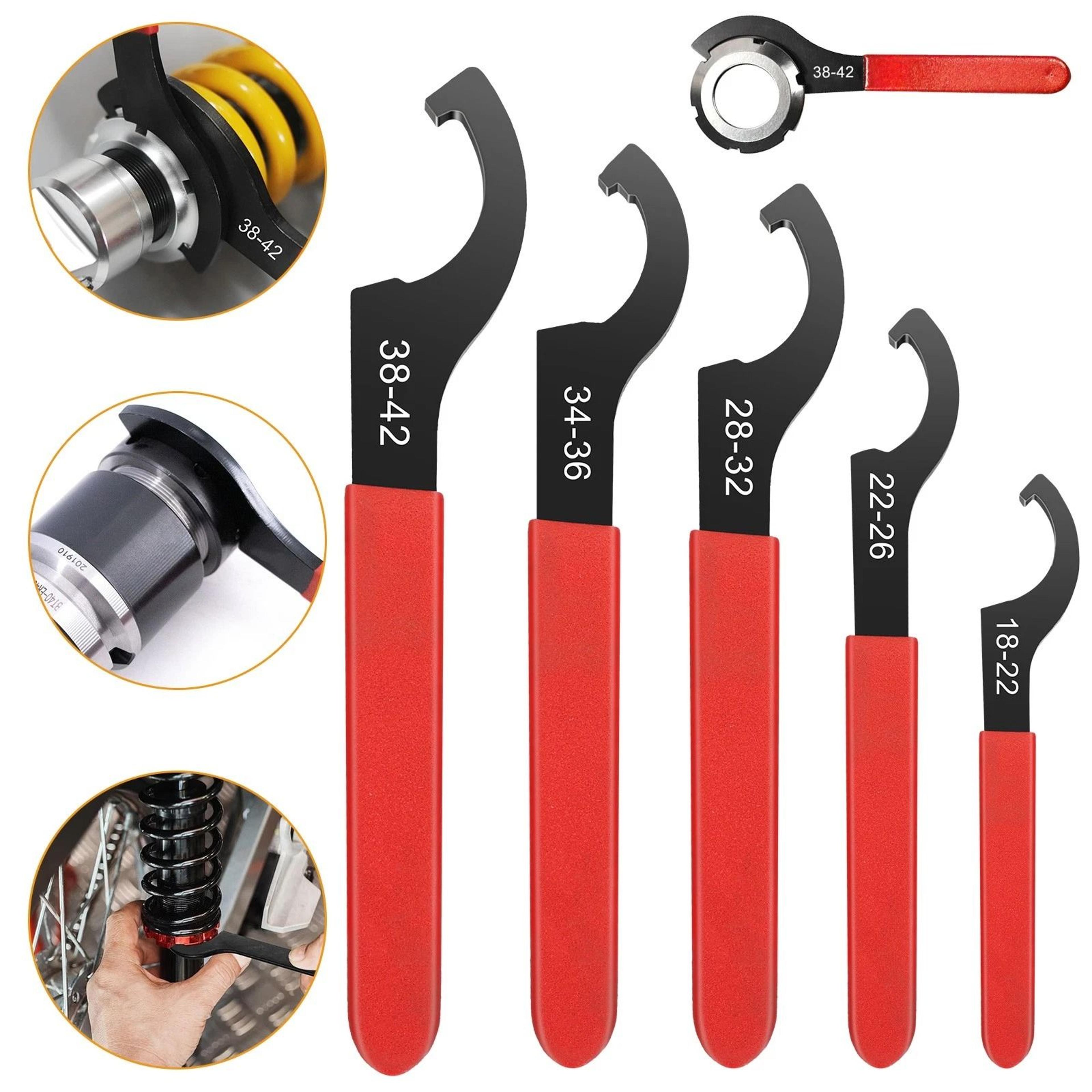 high-strength adjustable c spanner wrench , for coilover locking nuts, shock absorber adjustment