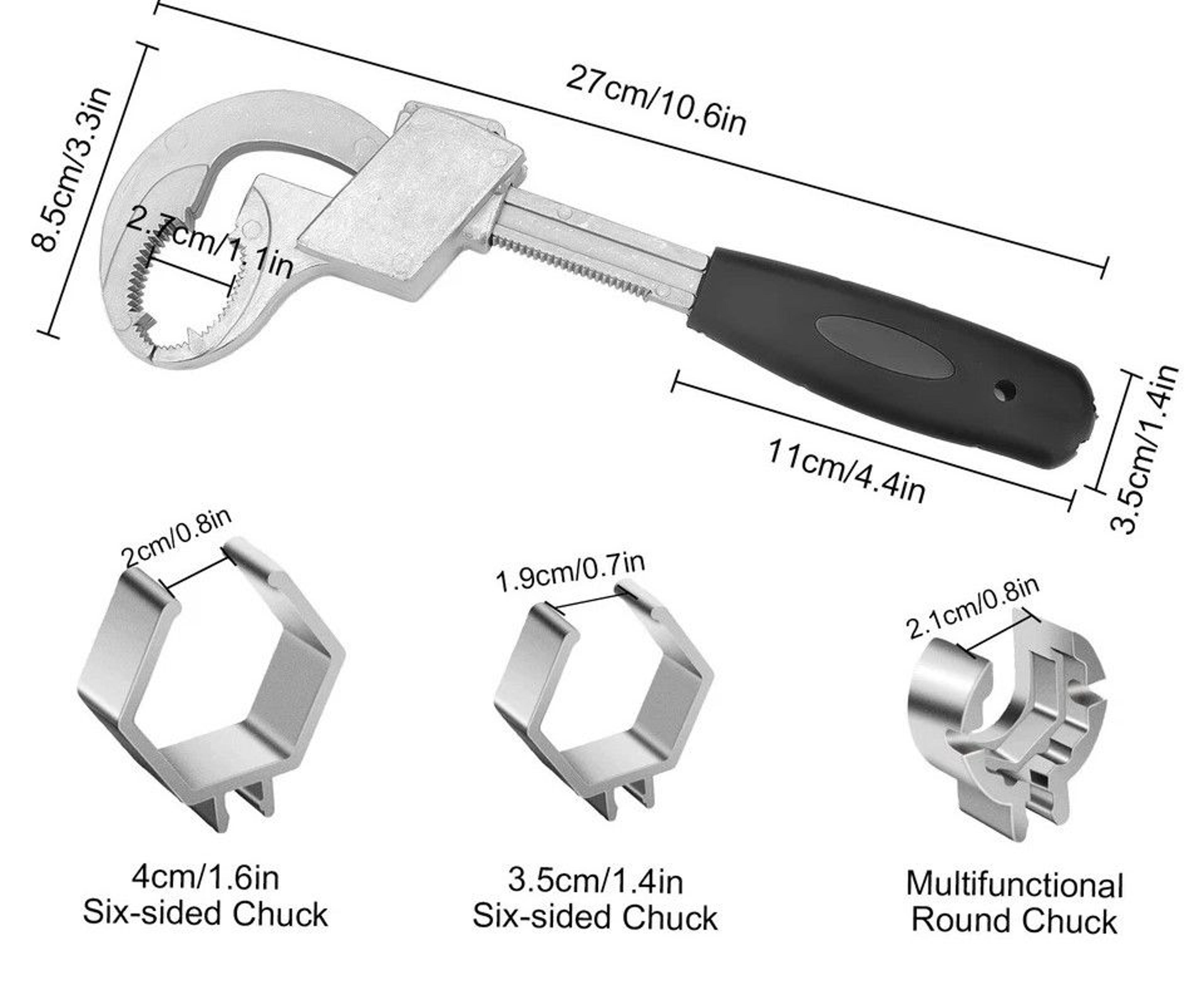 Adjustable Wrench For Plumbing Universal DoubleEnded Crescent Wrench Home Sink And Bathroom Repair  2