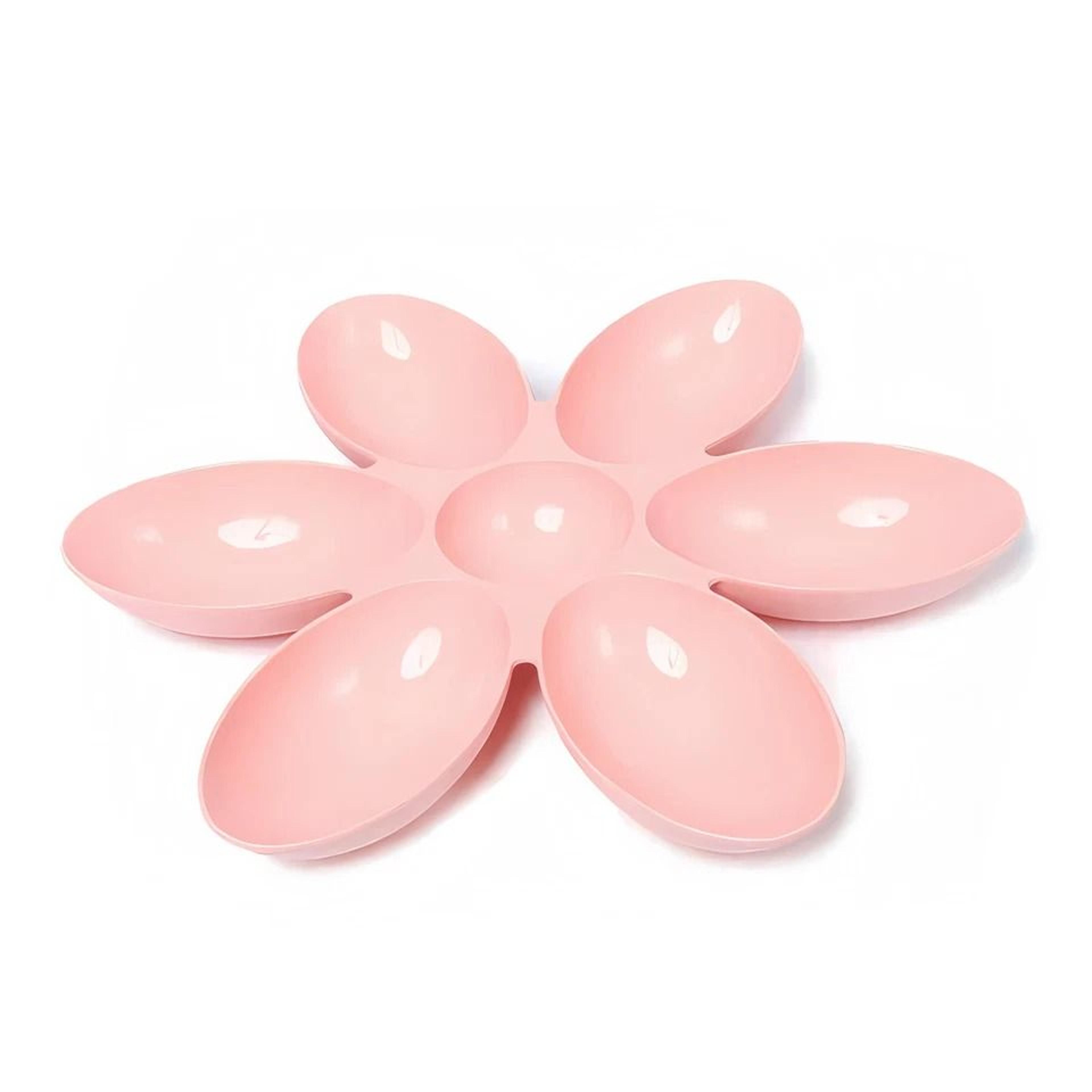 Flower Design Pet Bowl For Cats And Small Dogs Compartments Portion Control Easy Clean NonToxic Pla 1