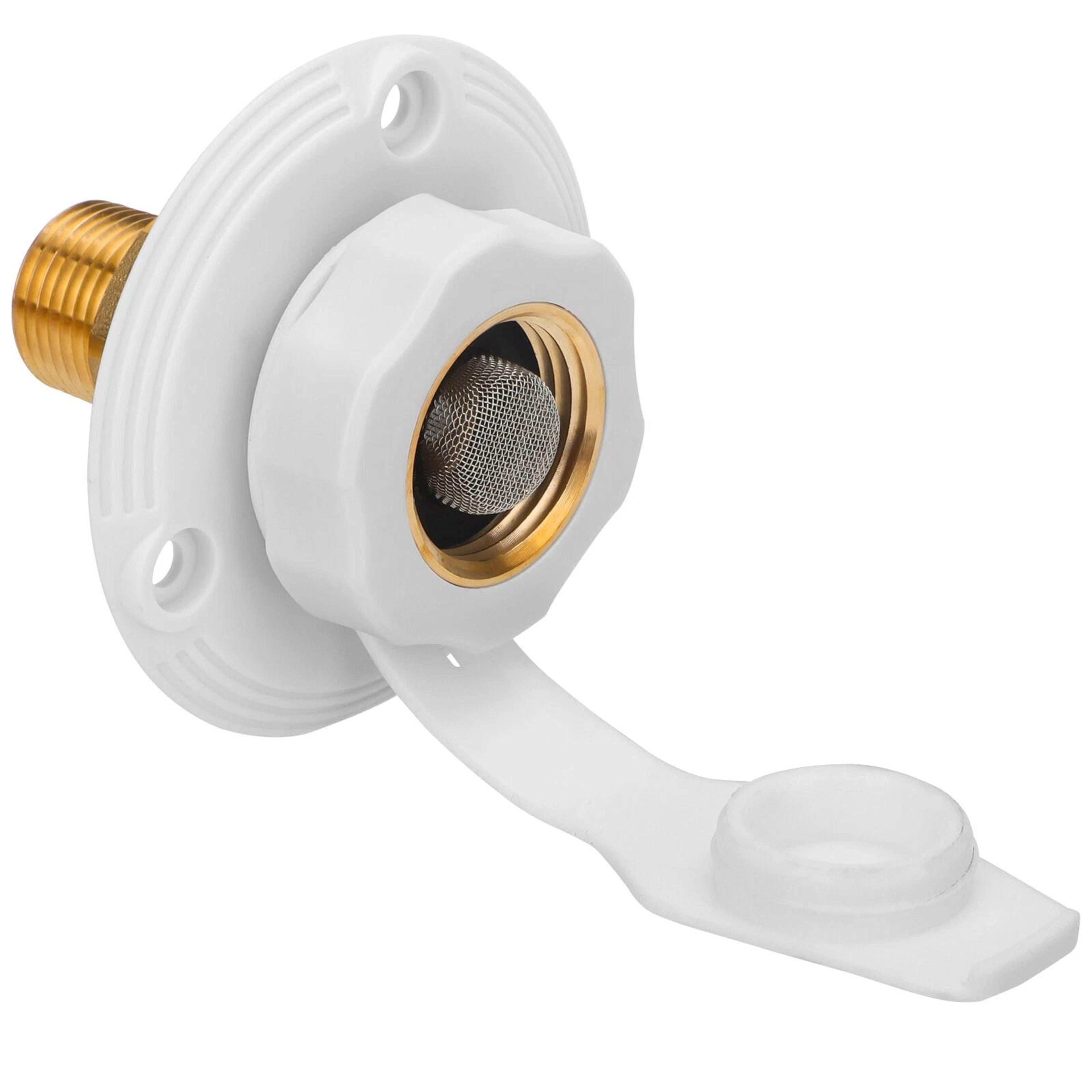 Brass RV City Water Inlet Inlet Connection Flange For Trailer Marine Brass Check Valve 0