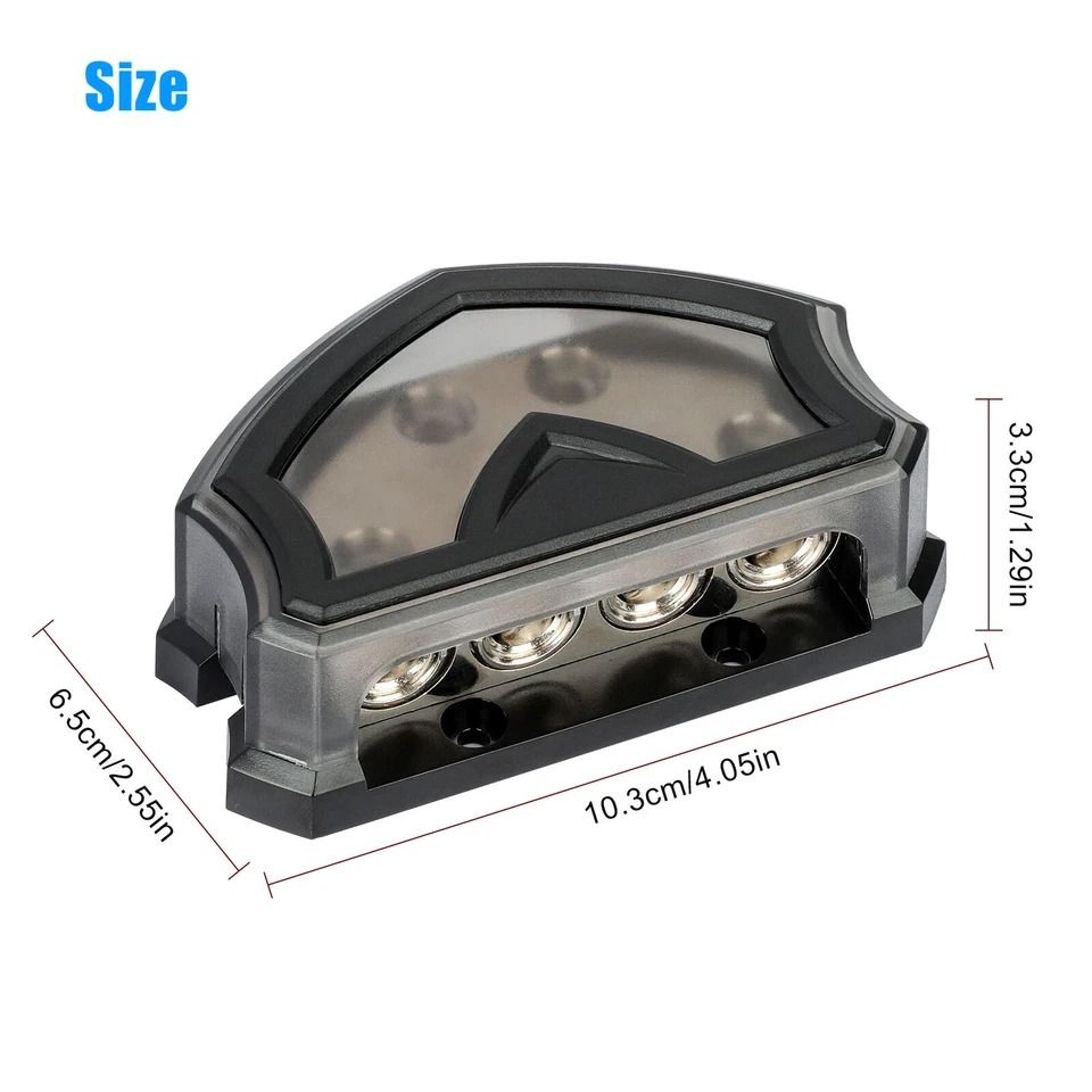 HighQuality Way Car Audio Power Ground Distribution Block Gauge Input And Output Block For Audio Sy 2