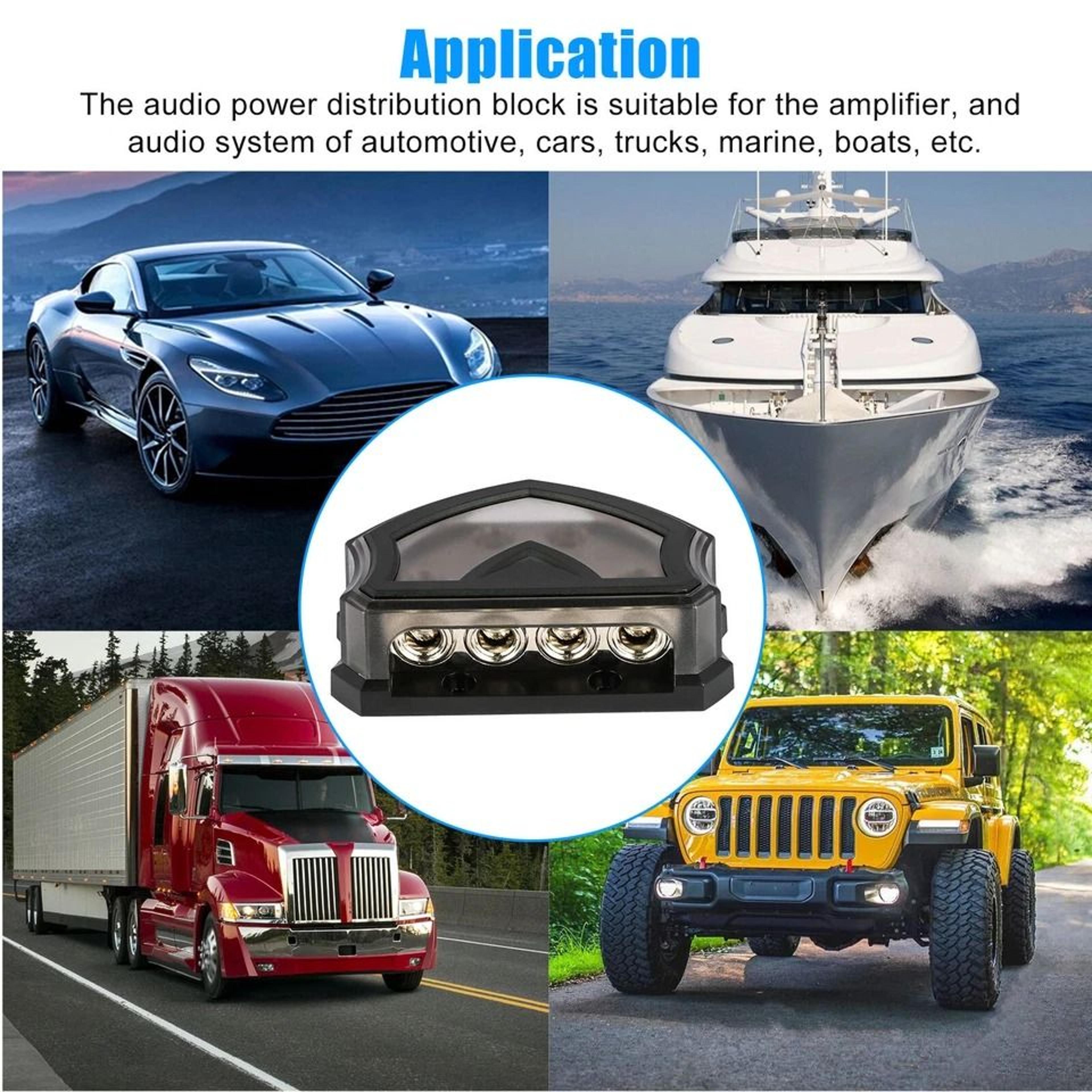 HighQuality Way Car Audio Power Ground Distribution Block Gauge Input And Output Block For Audio Sy 3