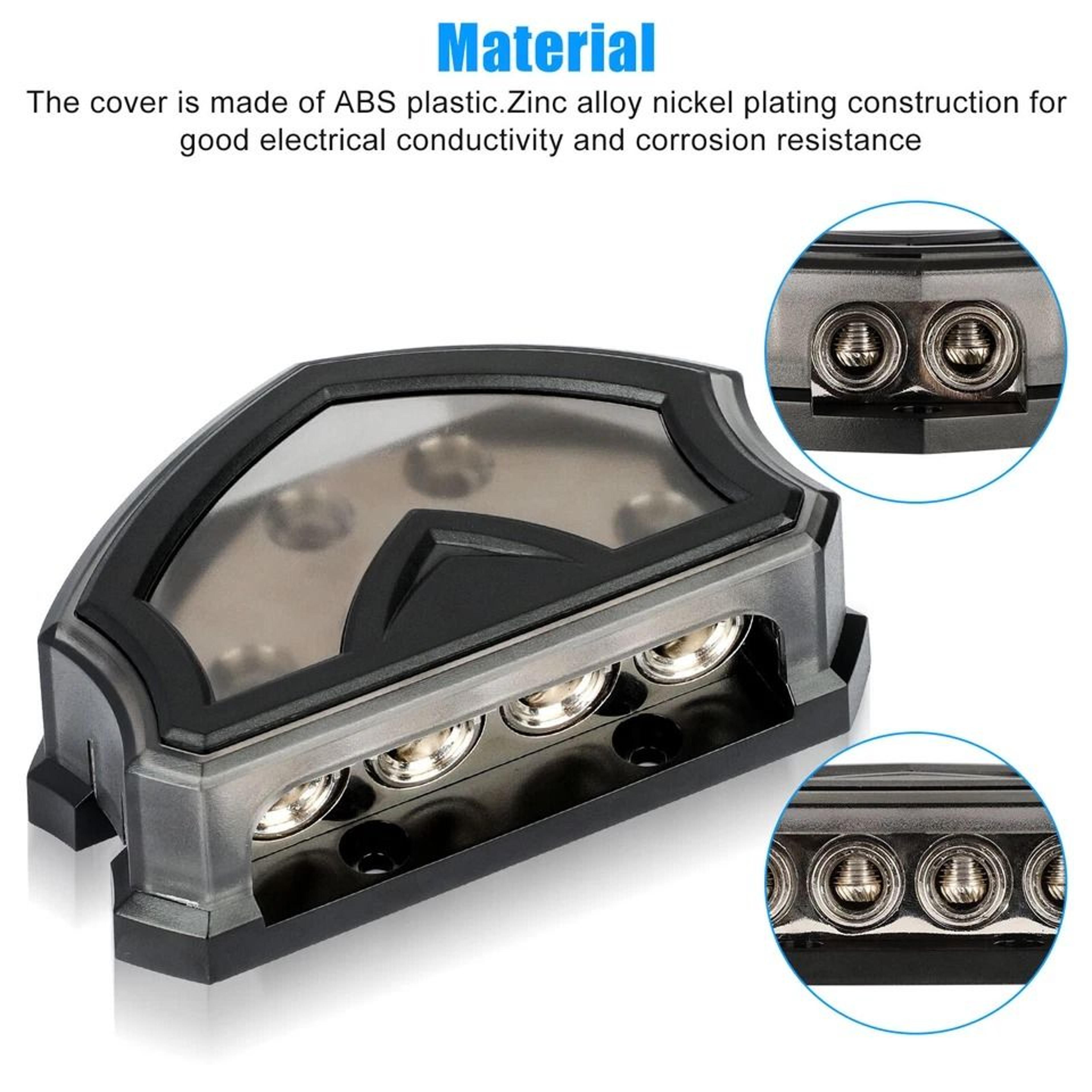 HighQuality Way Car Audio Power Ground Distribution Block Gauge Input And Output Block For Audio Sy 7
