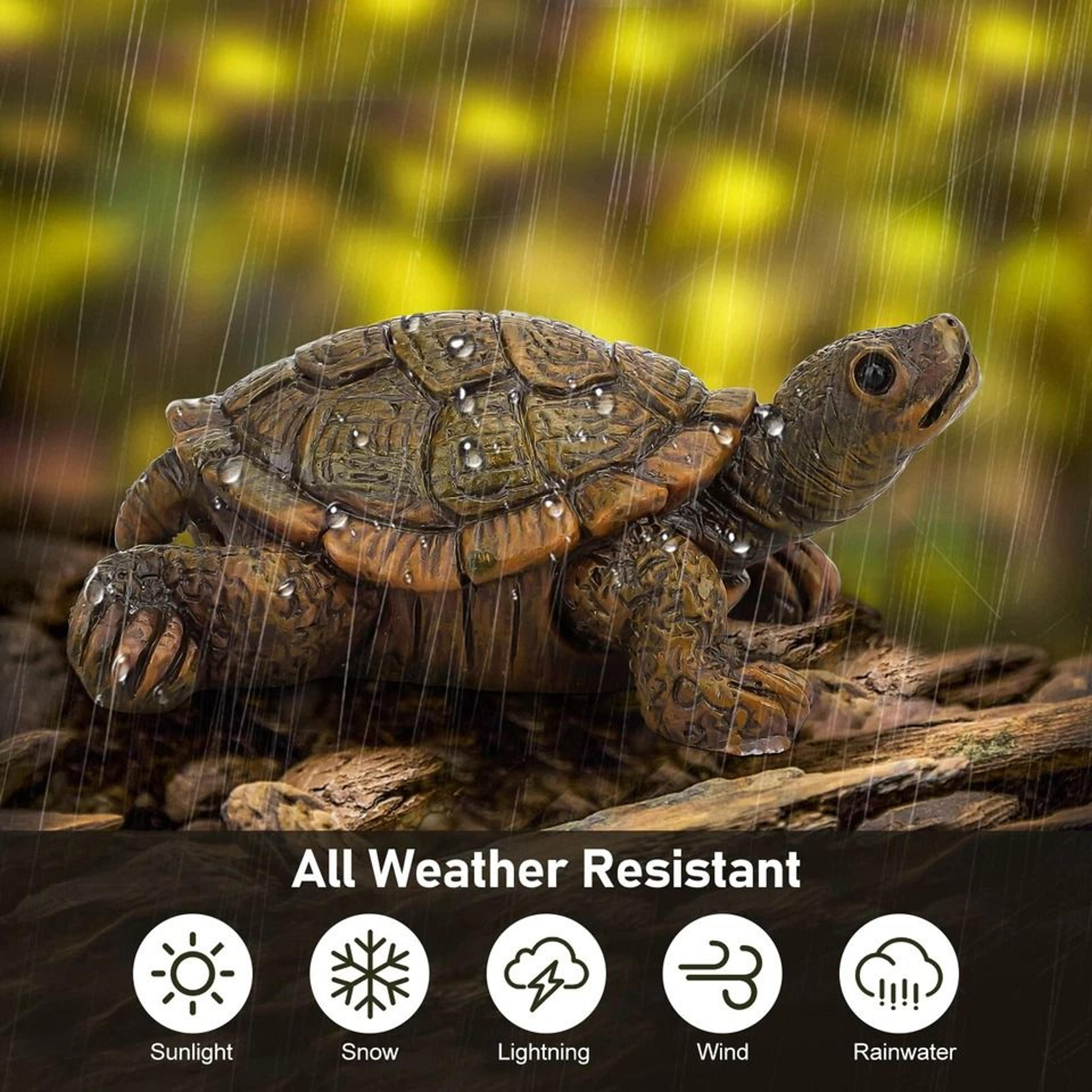 Resin Turtle Tortoise Sculpture Garden Yard Lawn Ornament Decorative Turtle Statue Unique Gift For  4