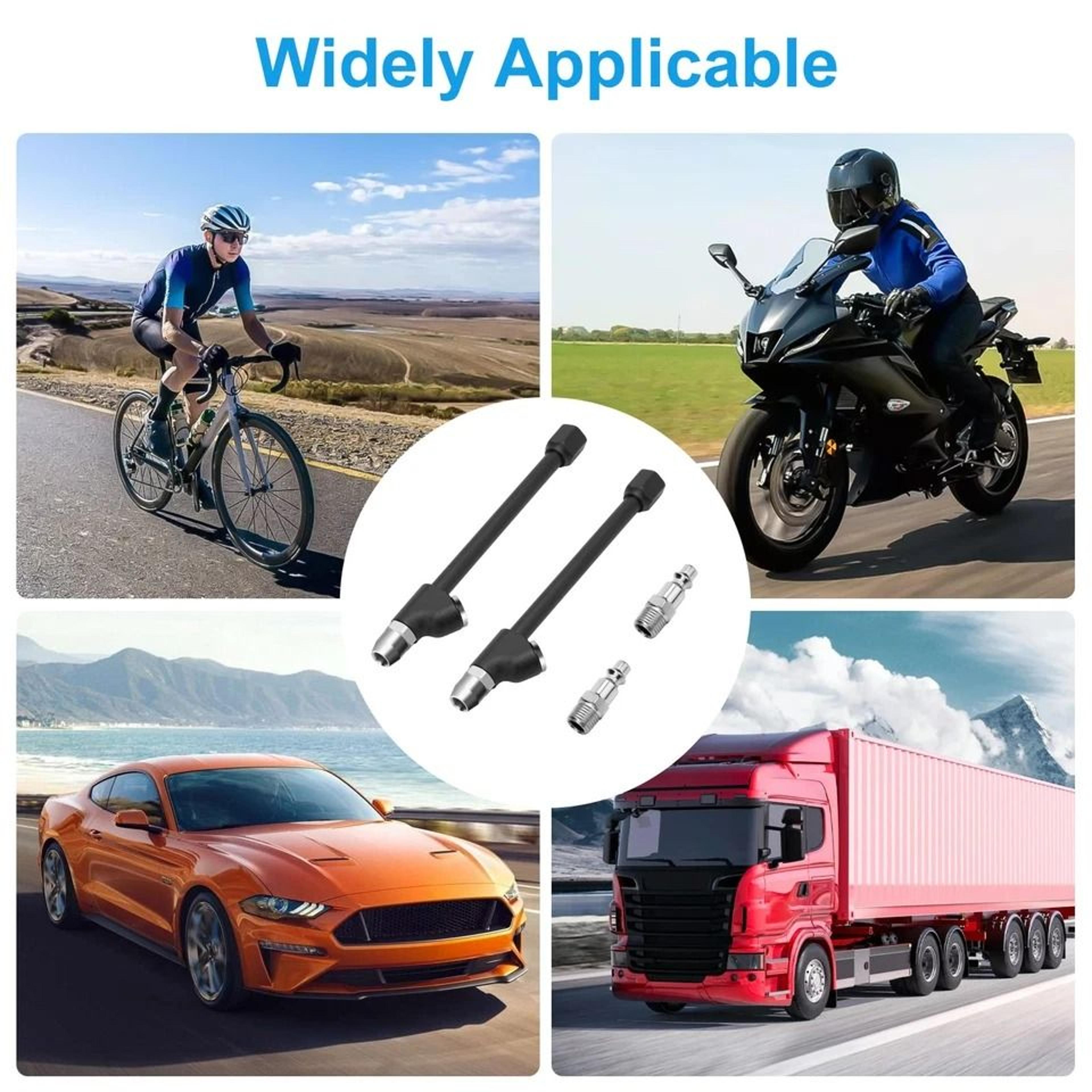 Tire Inflator Chucks Dual Head Air Chuck Set With Quick Plug NPT For Car RV Truck Bike 3