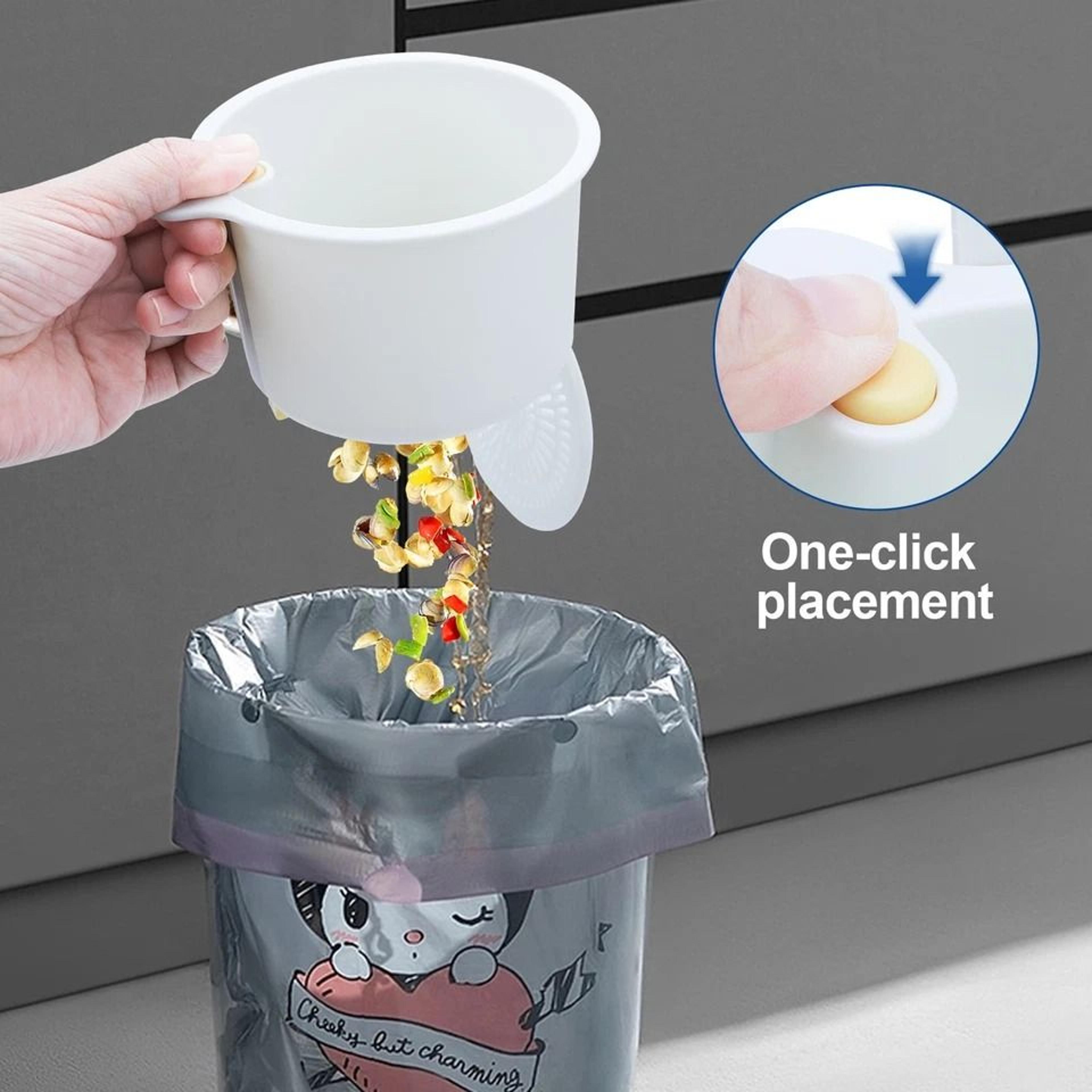 Sink Drain Basket Faucet Automatic Dumping Adjustable Hanging Filter Home Kitchen Gadget 1