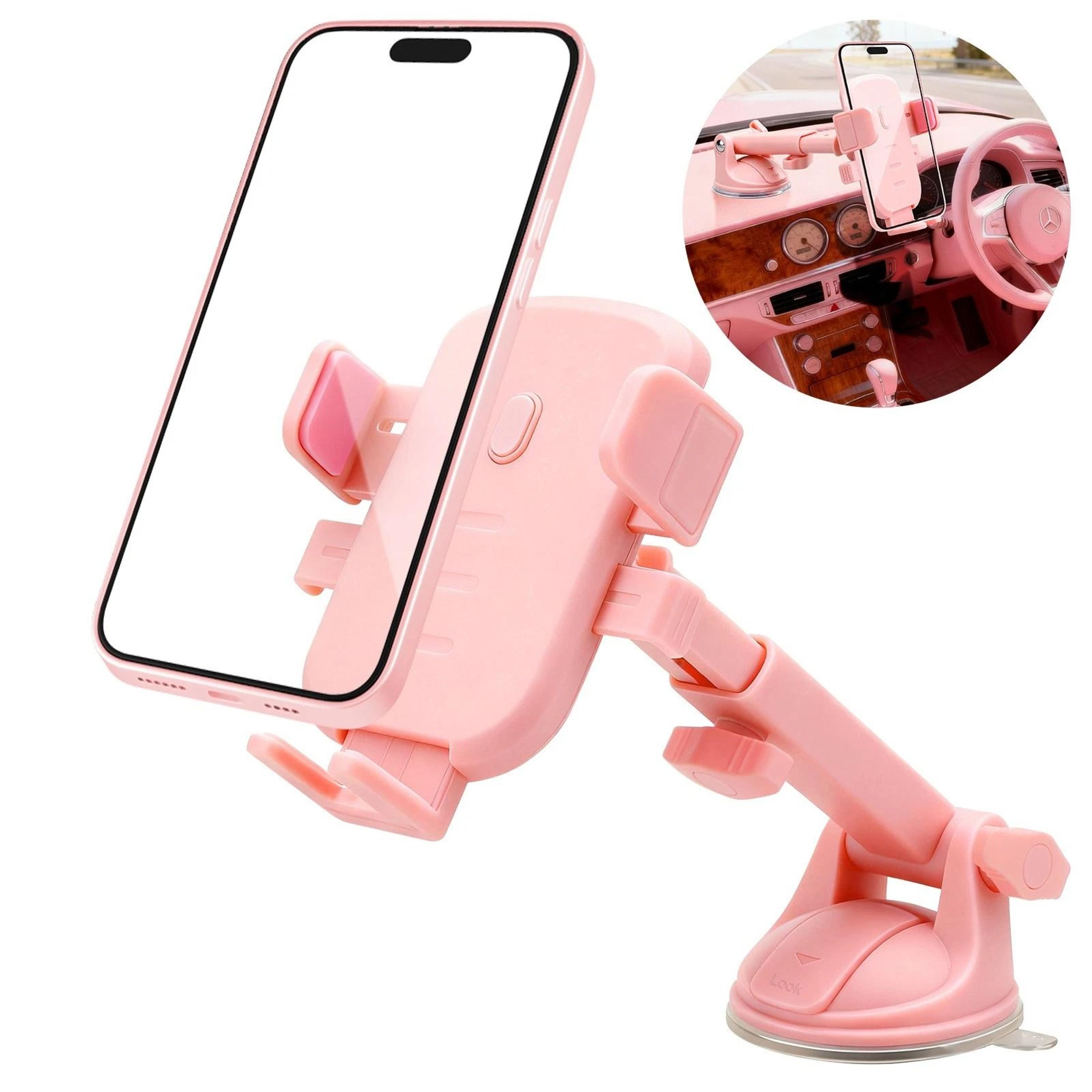 adjustable dashboard car phone holder, mount for iphone, samsung android smartphones in car