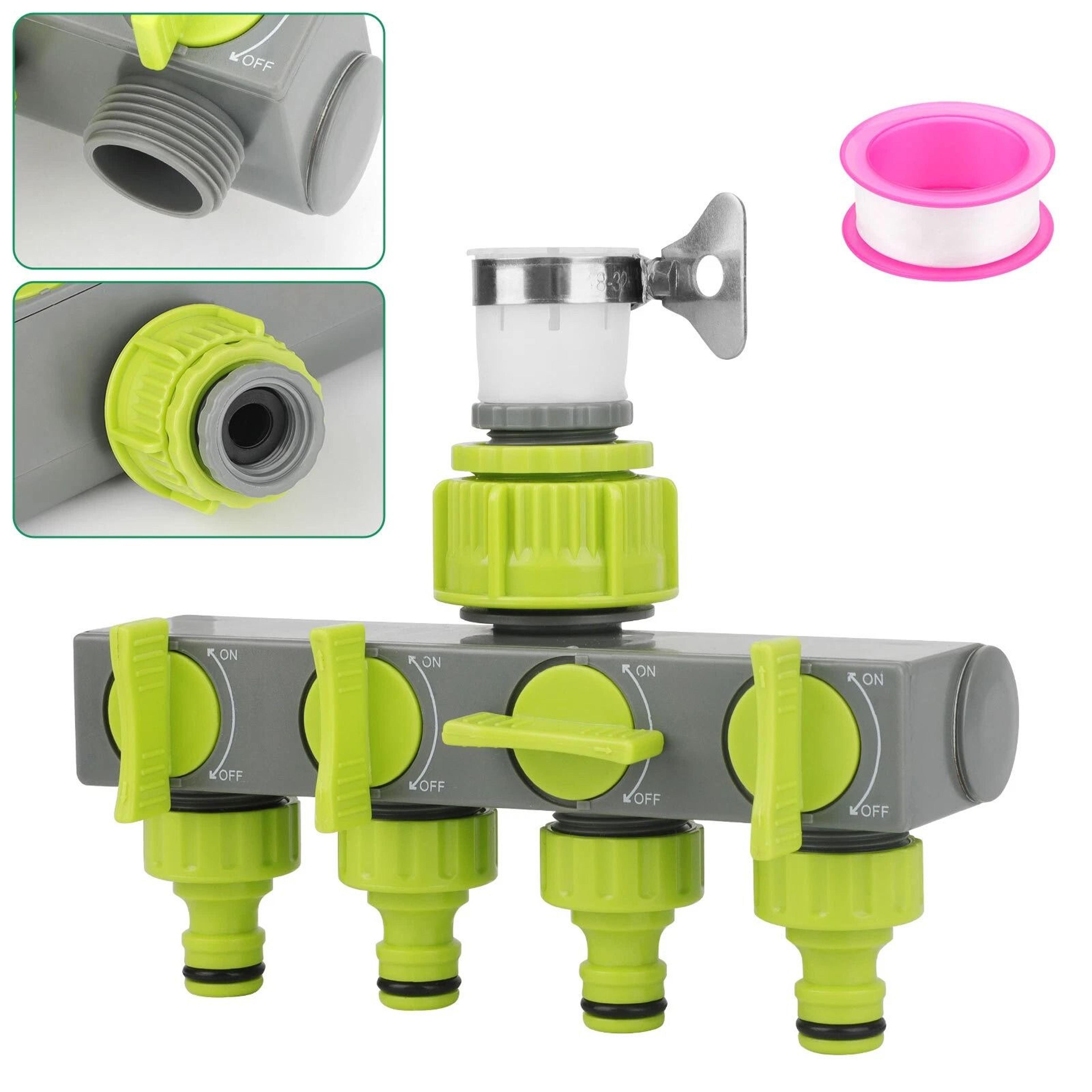 way garden hose connector, outlets splitter y shape, water pipe adaptor for outdoor irrigation tasks
